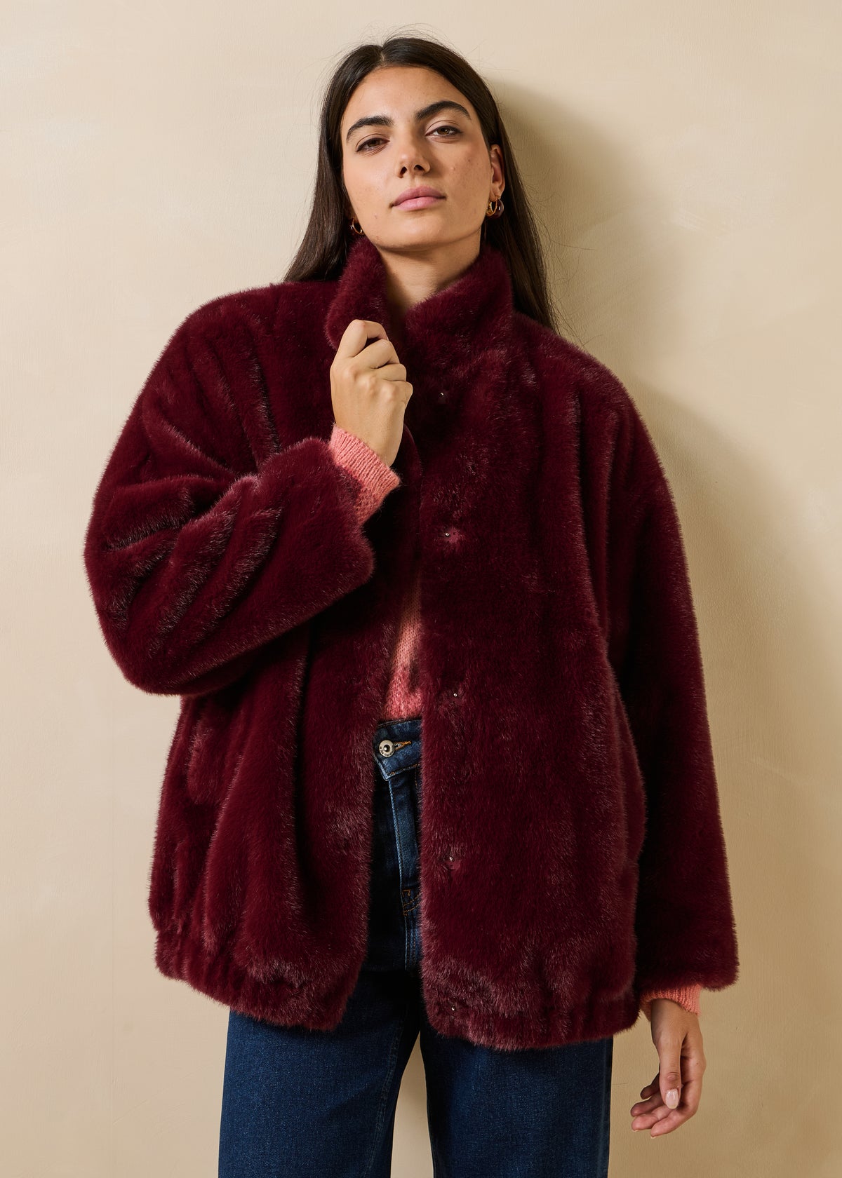 Bomber oversize rosso