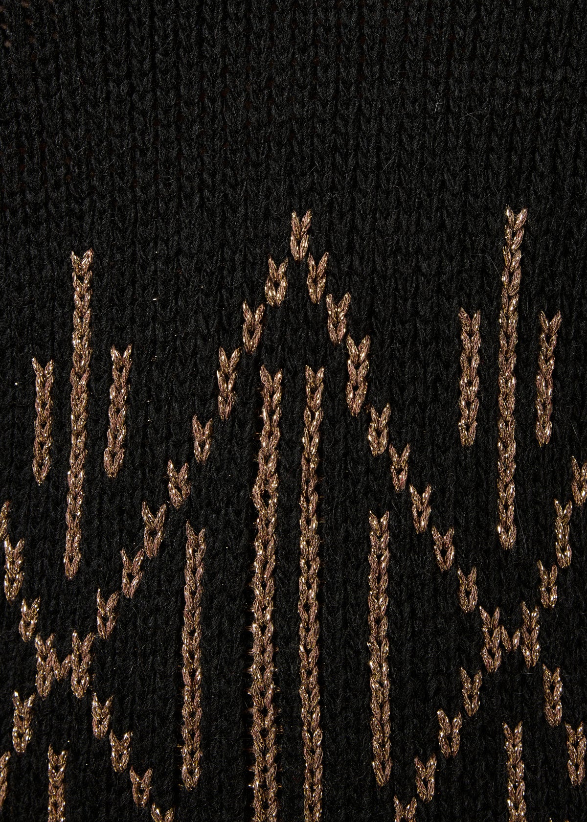Weite schwarzer Pullover mit langen Ärmeln in Jacquardstrick