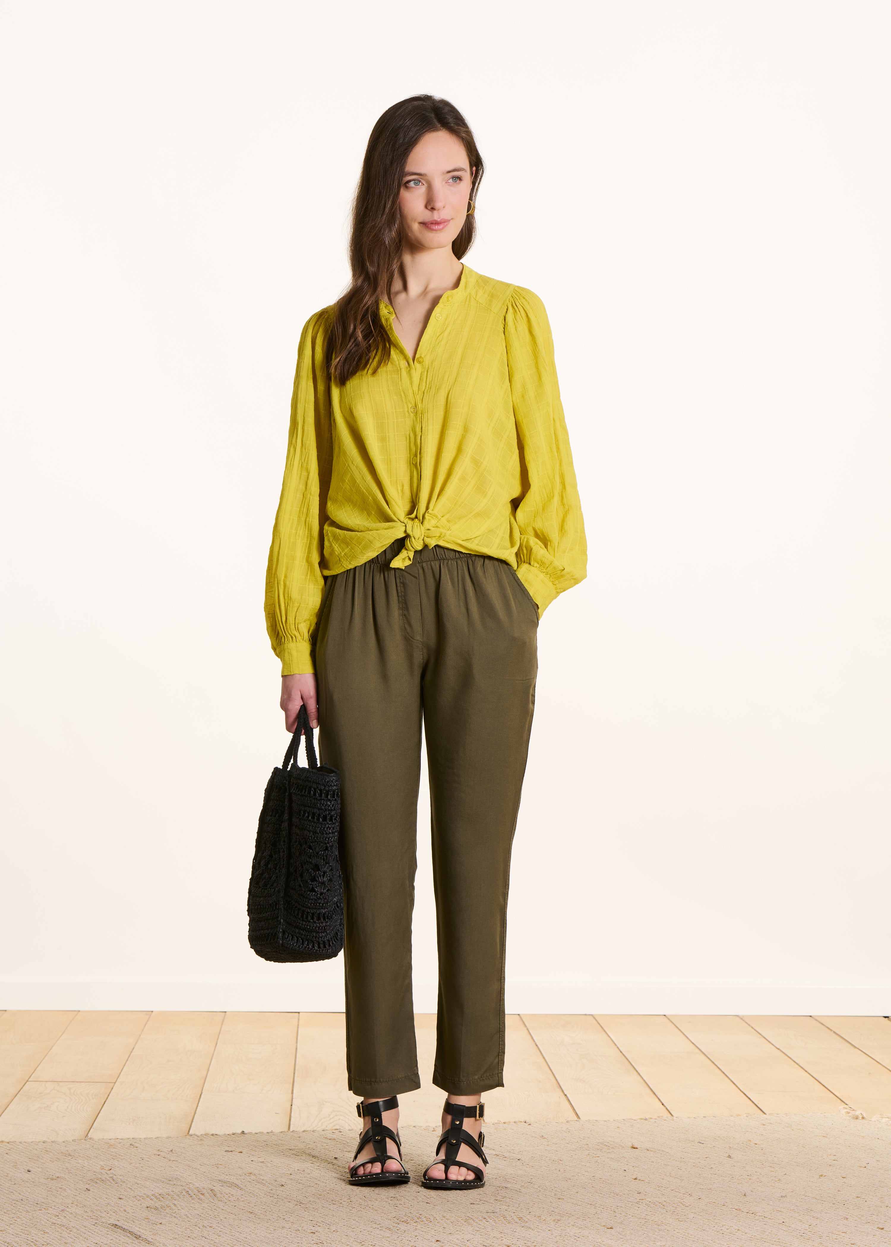 Loose-fitting Lyocell trousers