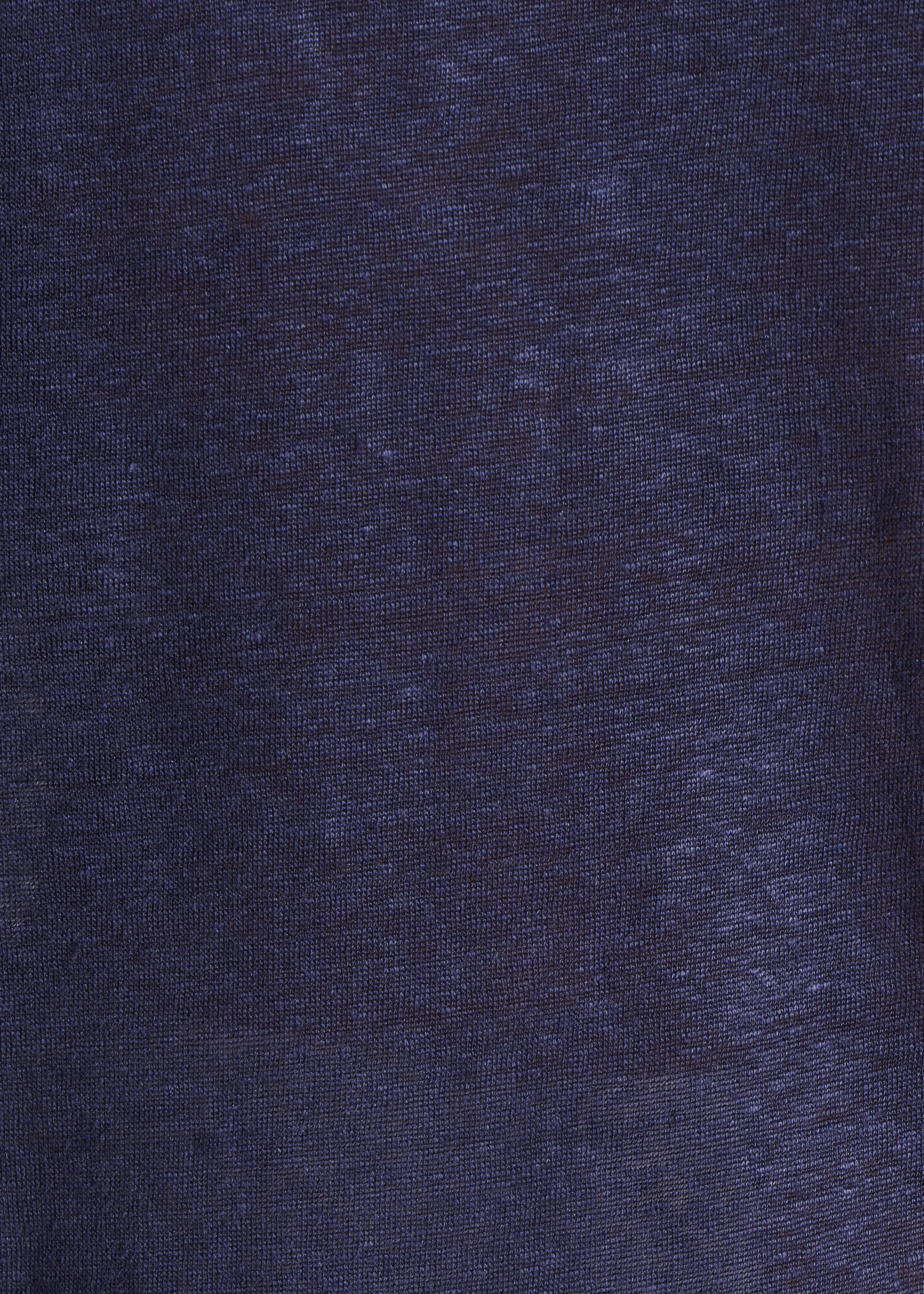 T-shirt bleu marine en lin manches courtes