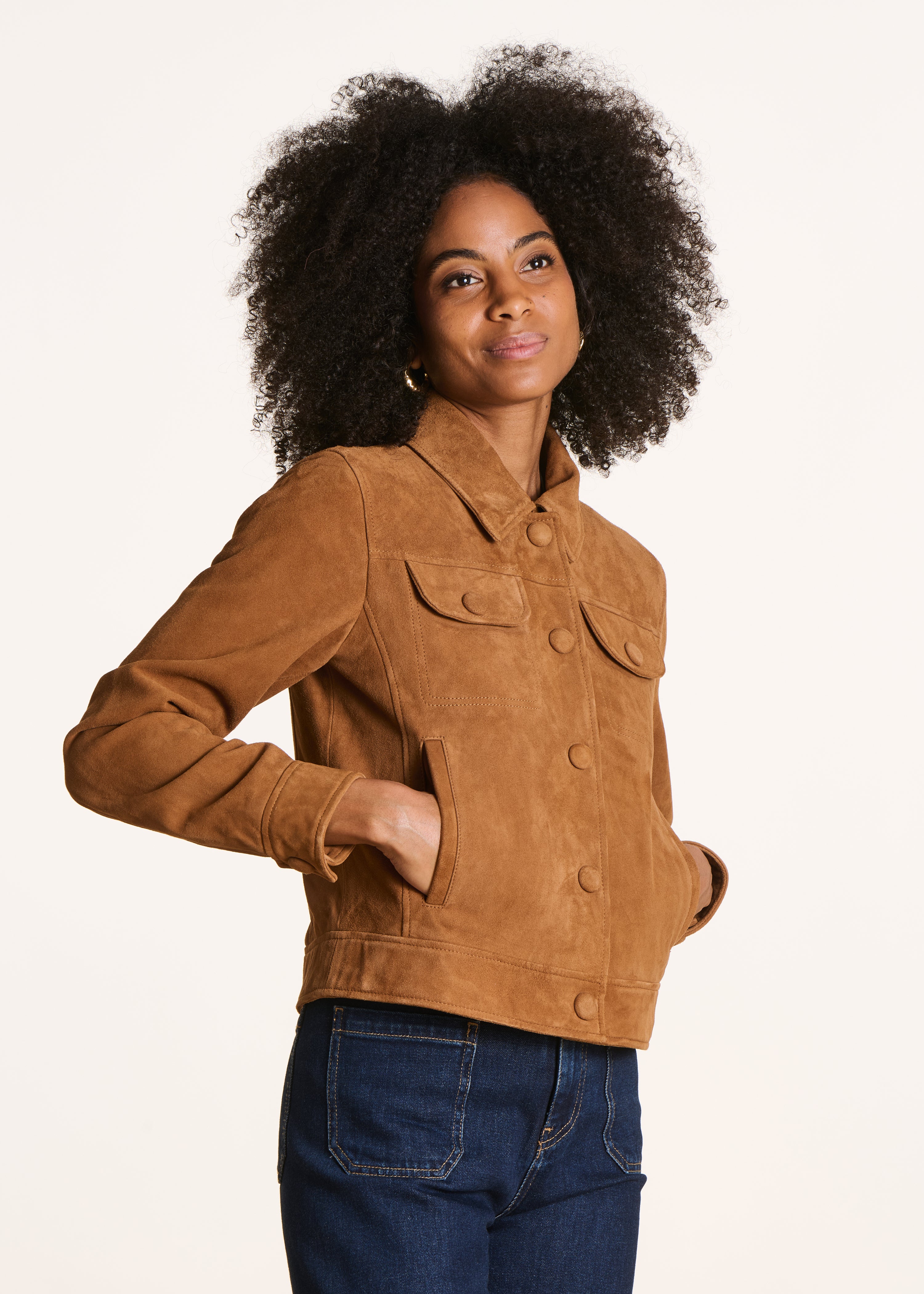 Real Grade lamb velvet short blouson jacket