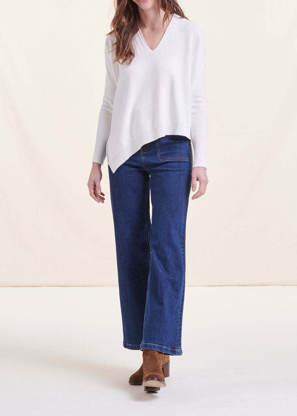 Maglia asimmetrica in maglia fine