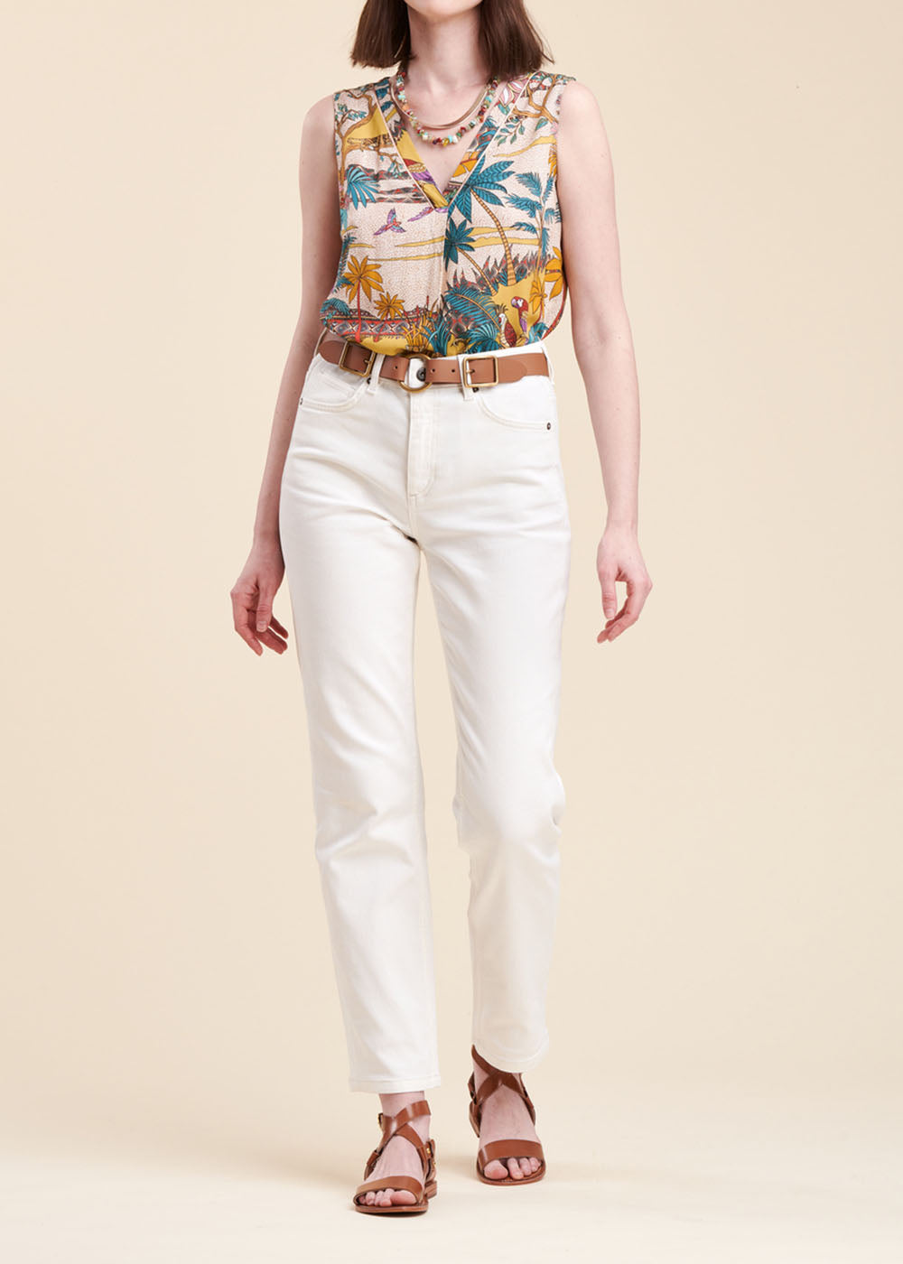 Jeans a gamba tesa in cotone organico