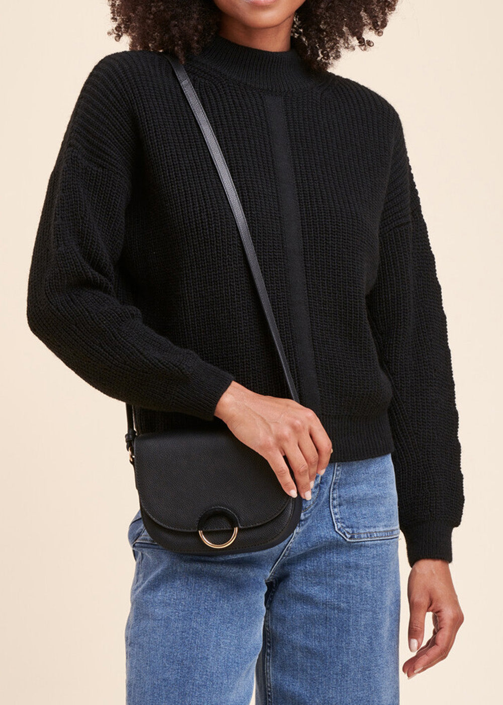 Maglia a coste con perle