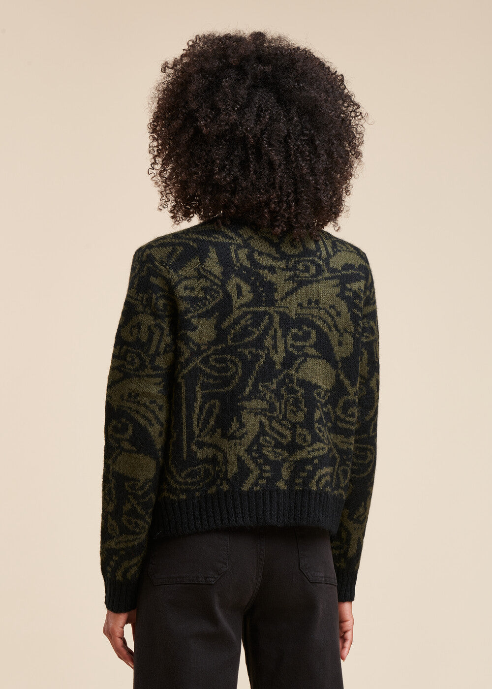 Cardigan jacquard geometrico