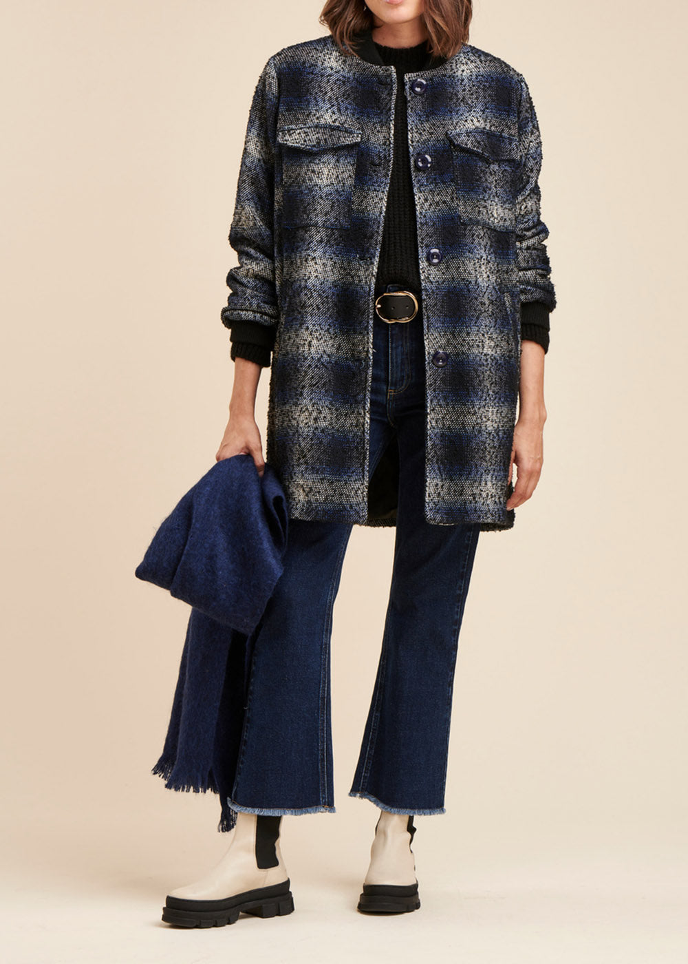 Manteau à carreaux