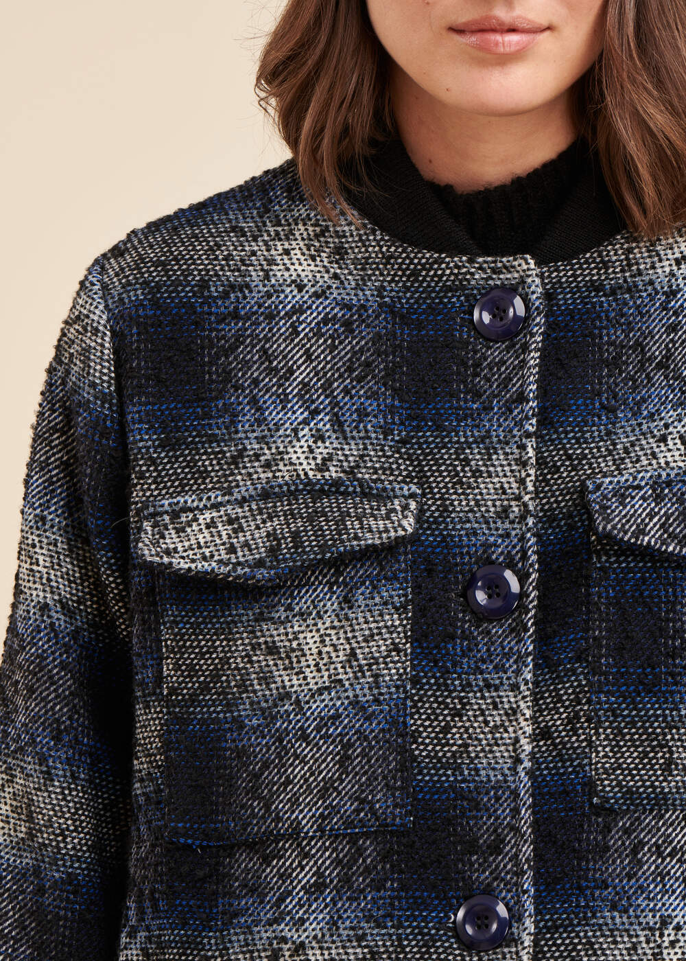 Manteau à carreaux