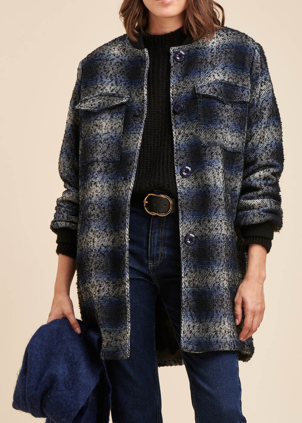Manteau à carreaux