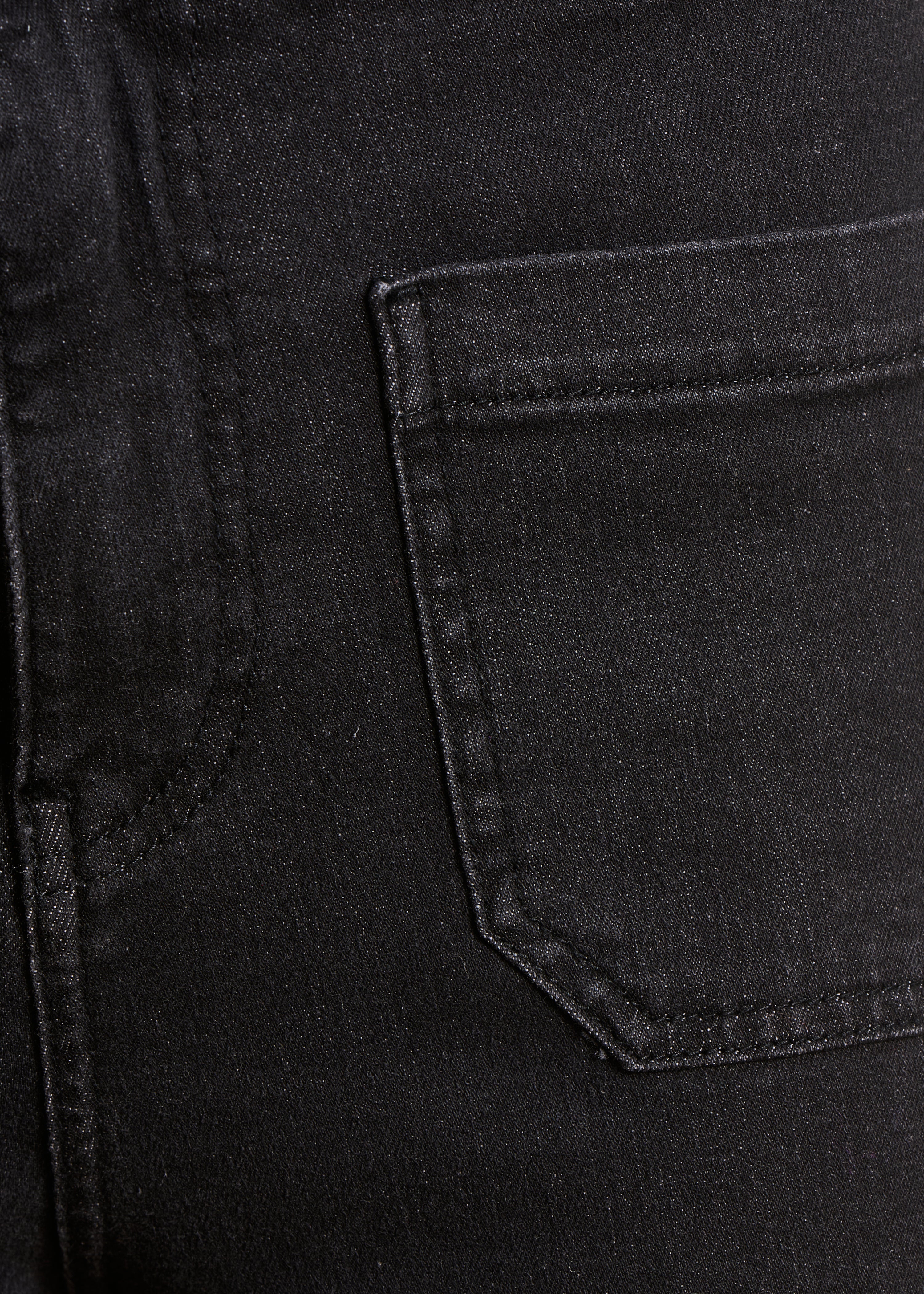 Jean flare noir taille haute en coton biologique