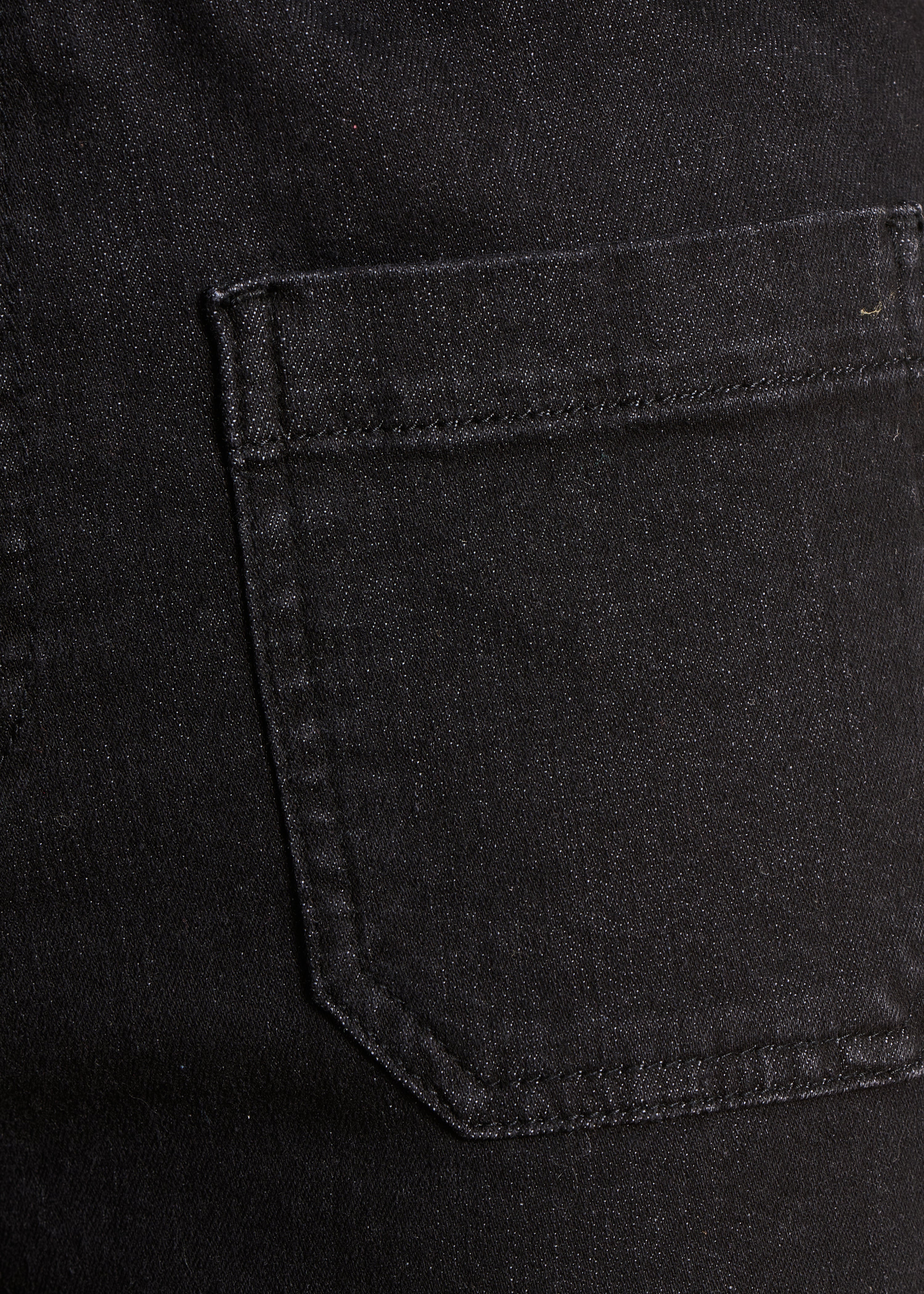 Jean flare noir taille haute en coton biologique
