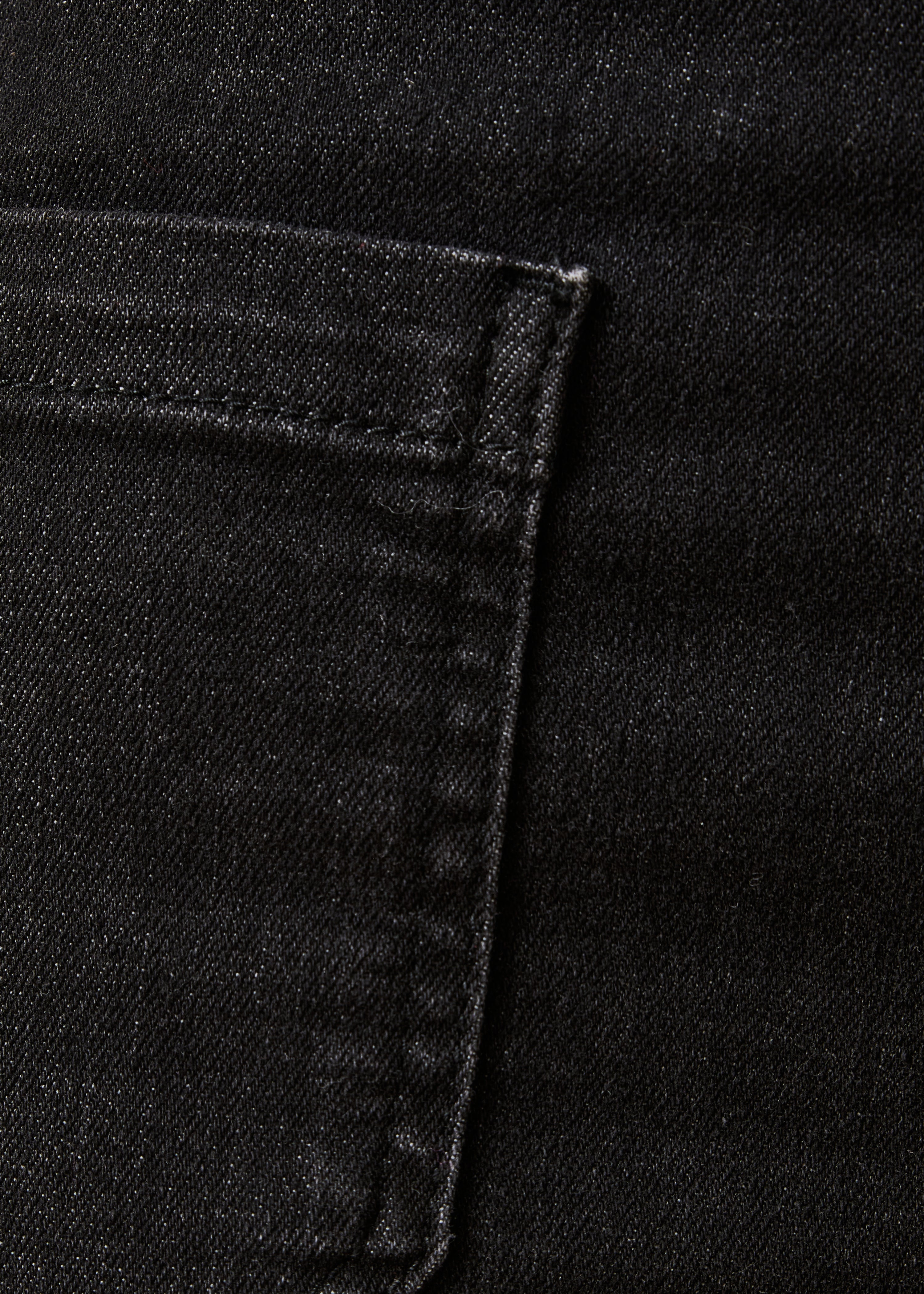 Zwarte flare jeans met hoge taille van biologisch katoen