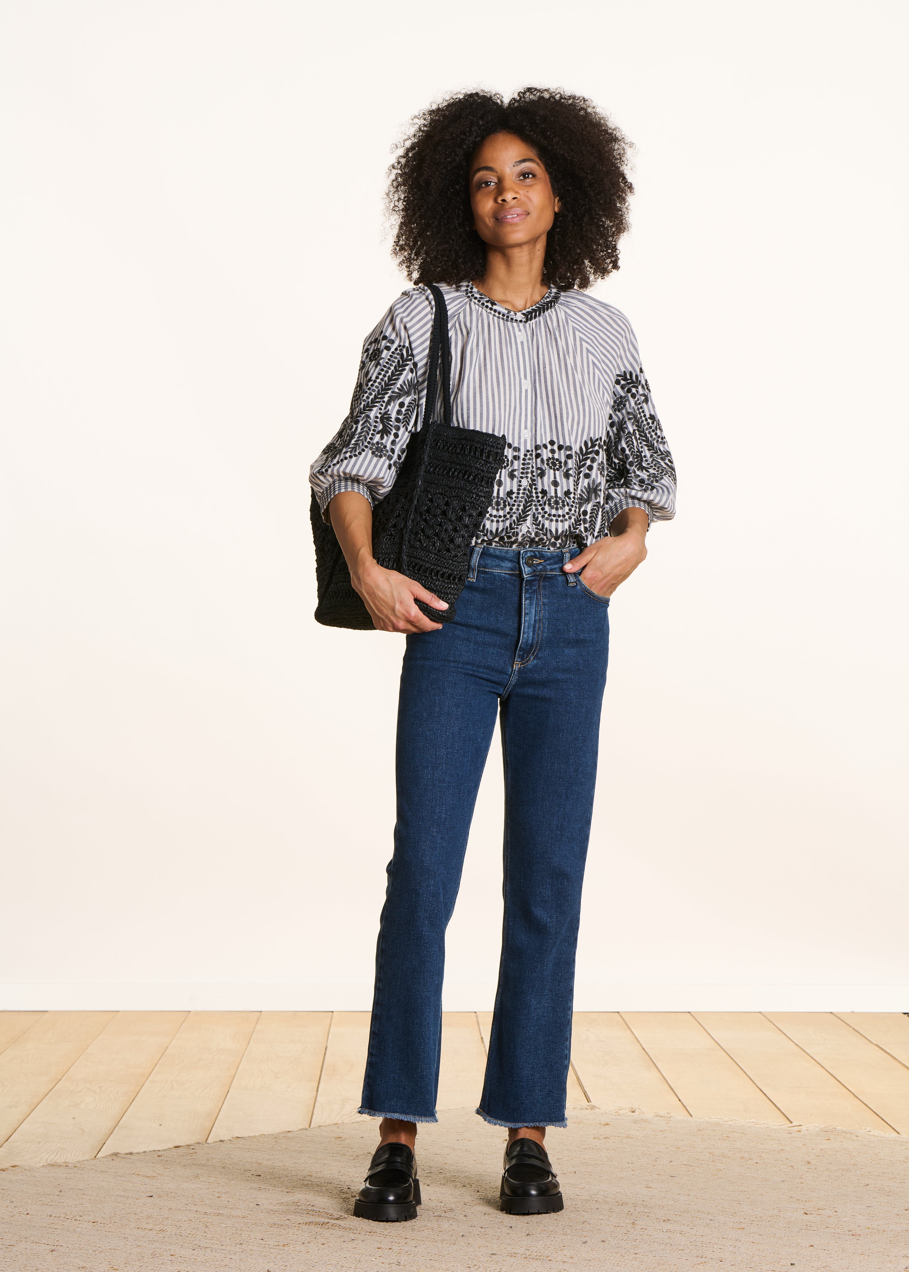 Jean cropped en coton biologique