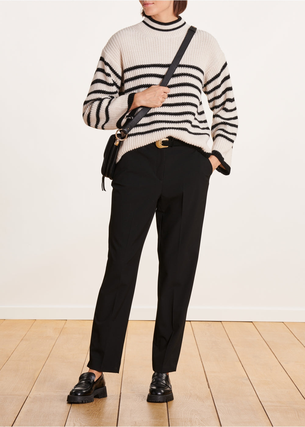 Pantalon cigarette noir 7/8ème