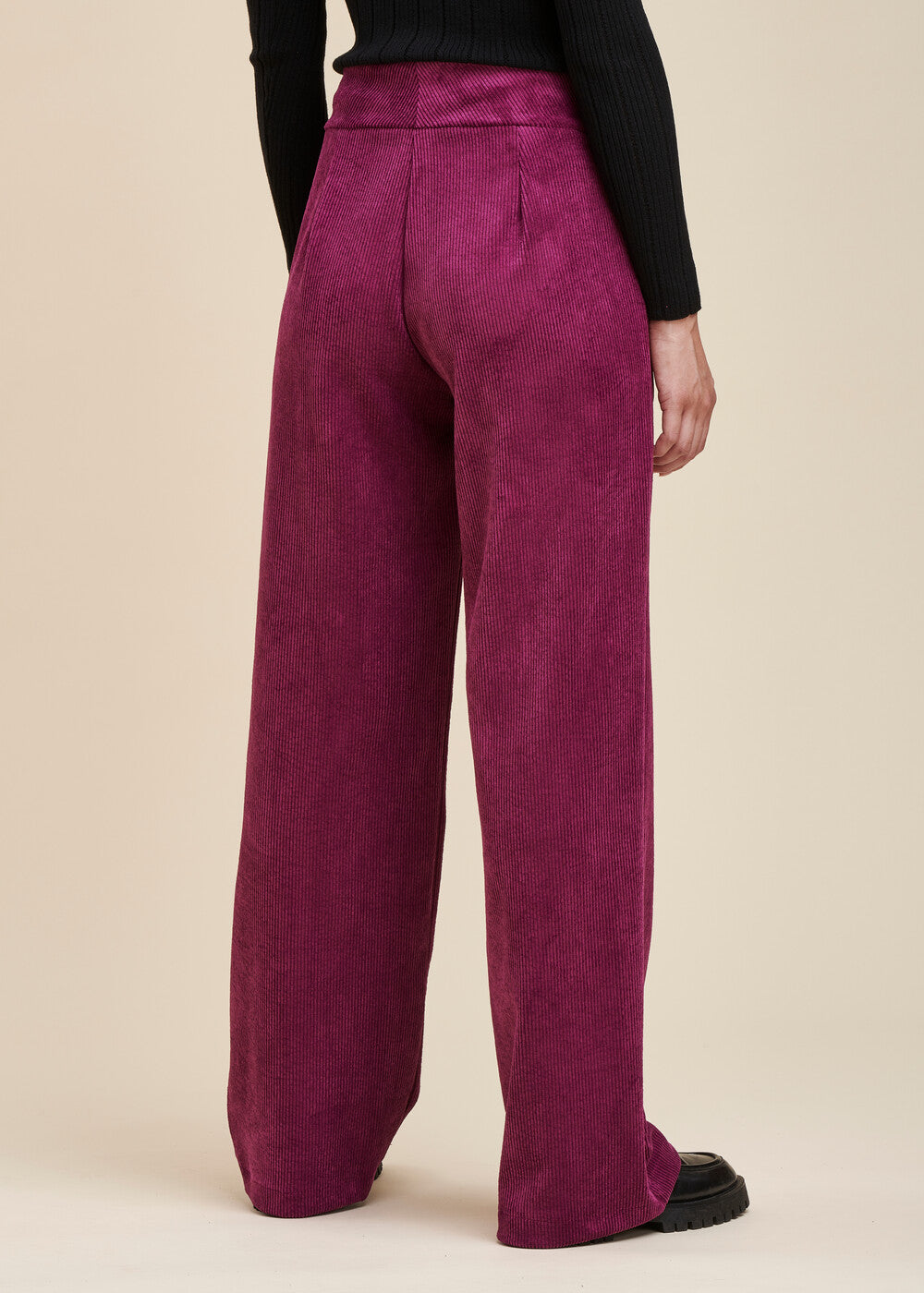 Pantalon velours coupe large