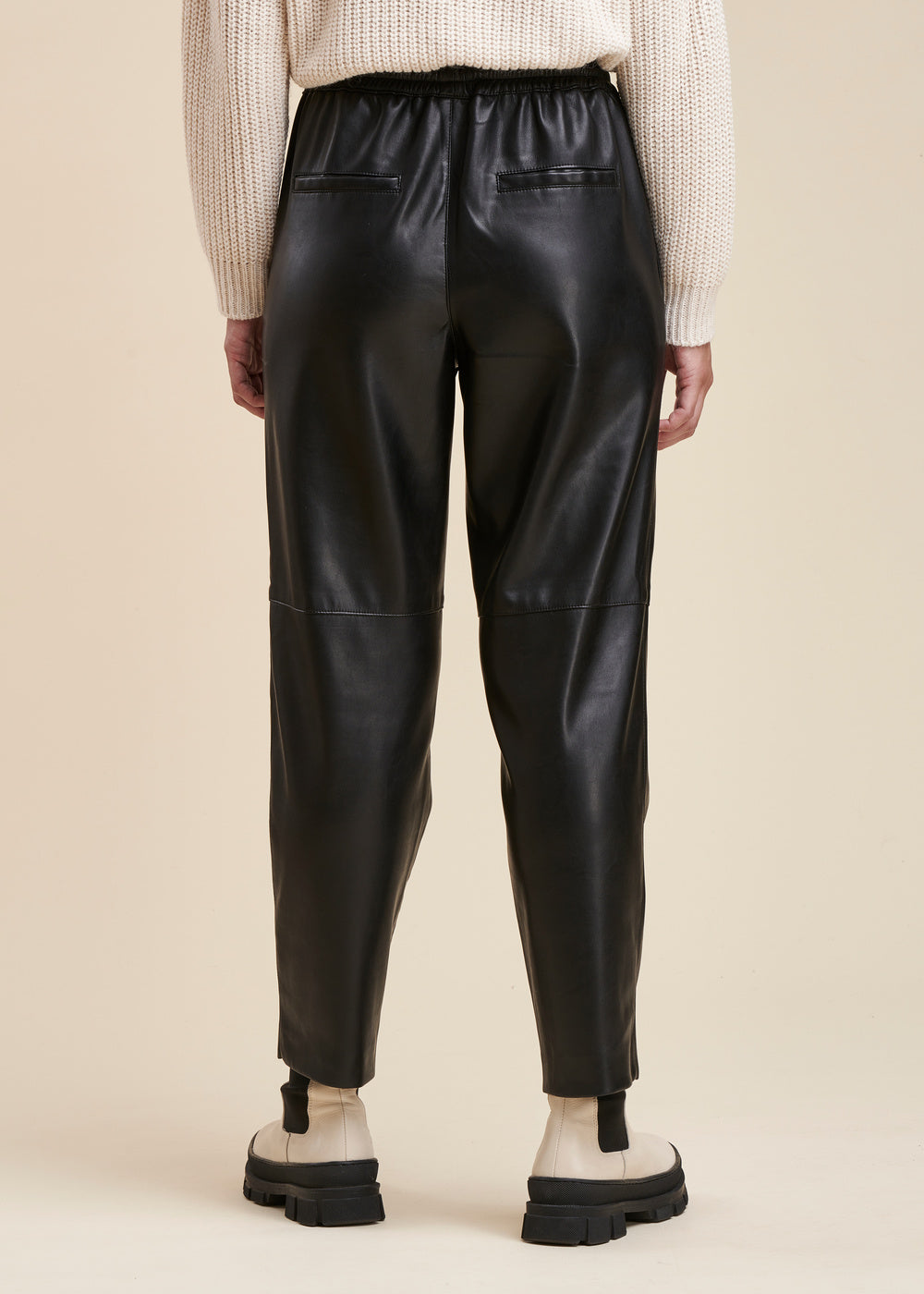 Pantaloni da jogging effetto pelle
