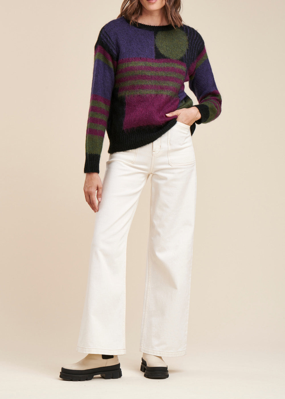 Pull maille jacquard