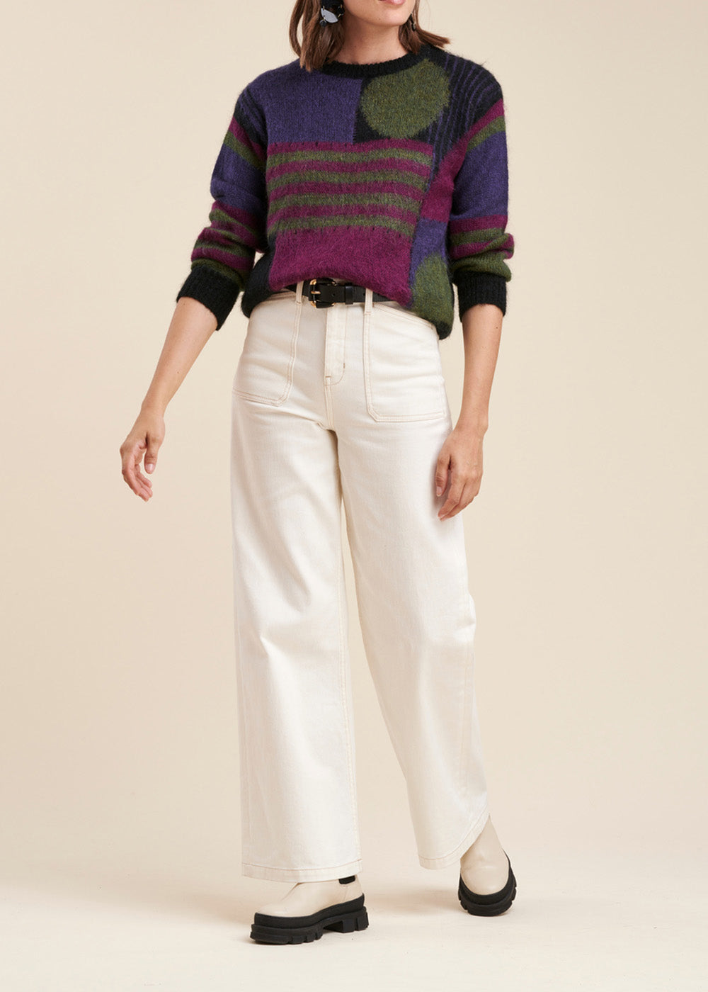 Pull maille jacquard