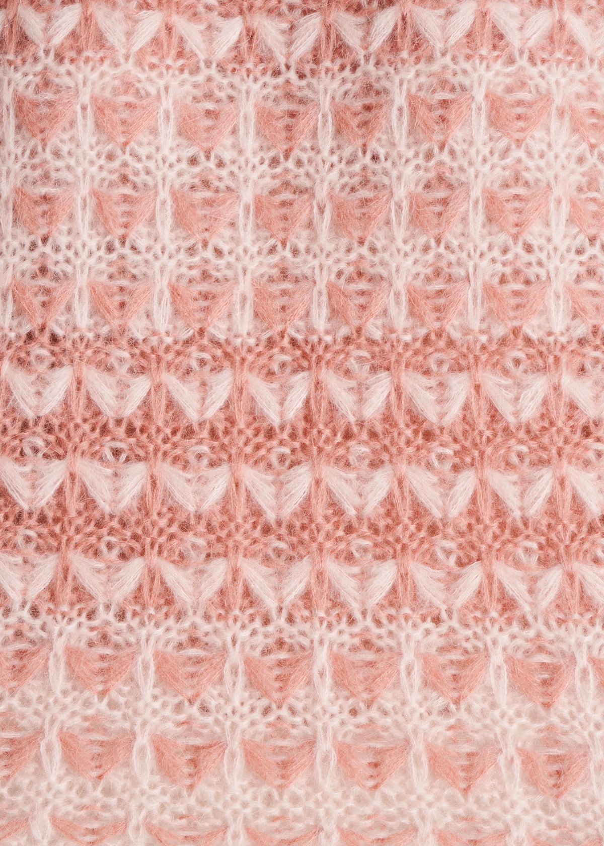Rosafarbener Pullover aus Jacquard mit Rollkragen
