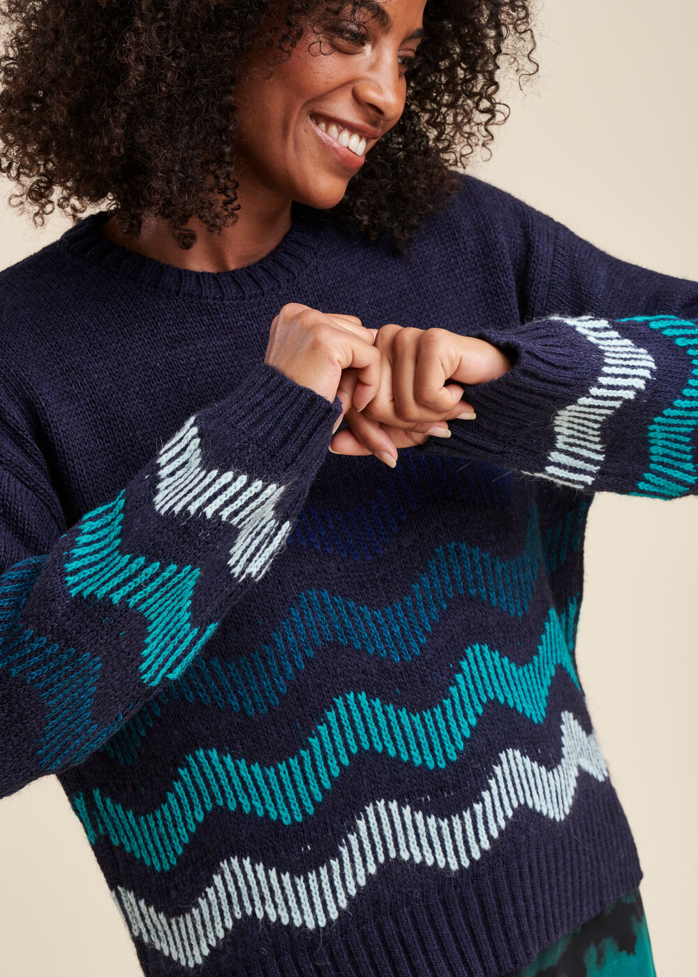 Zigzag striped sweater