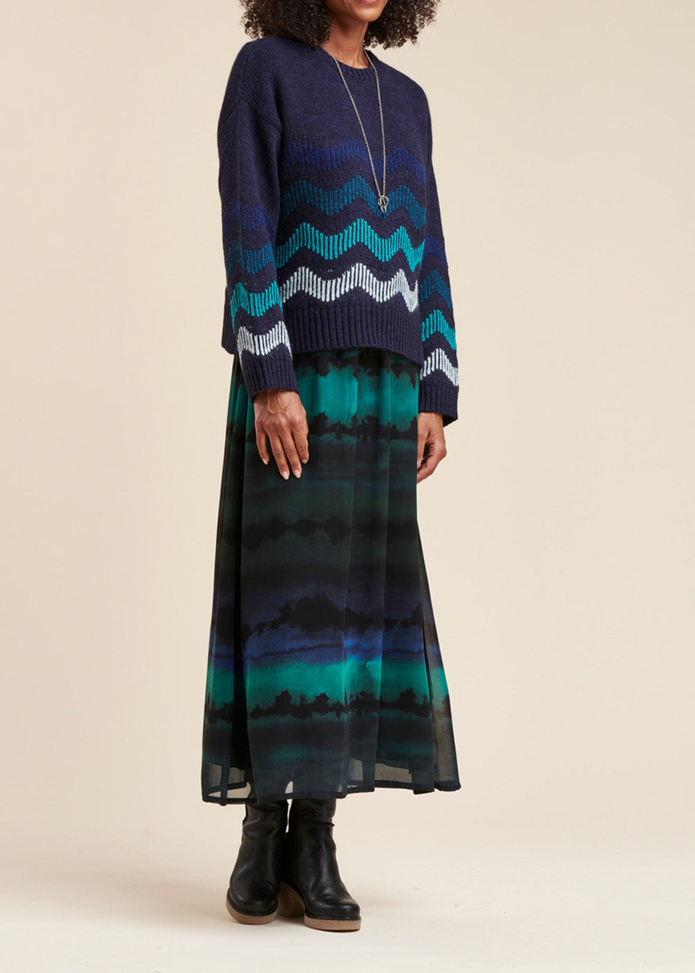 Zigzag striped sweater