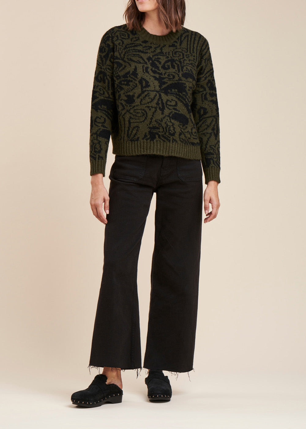 Geometric jacquard sweater