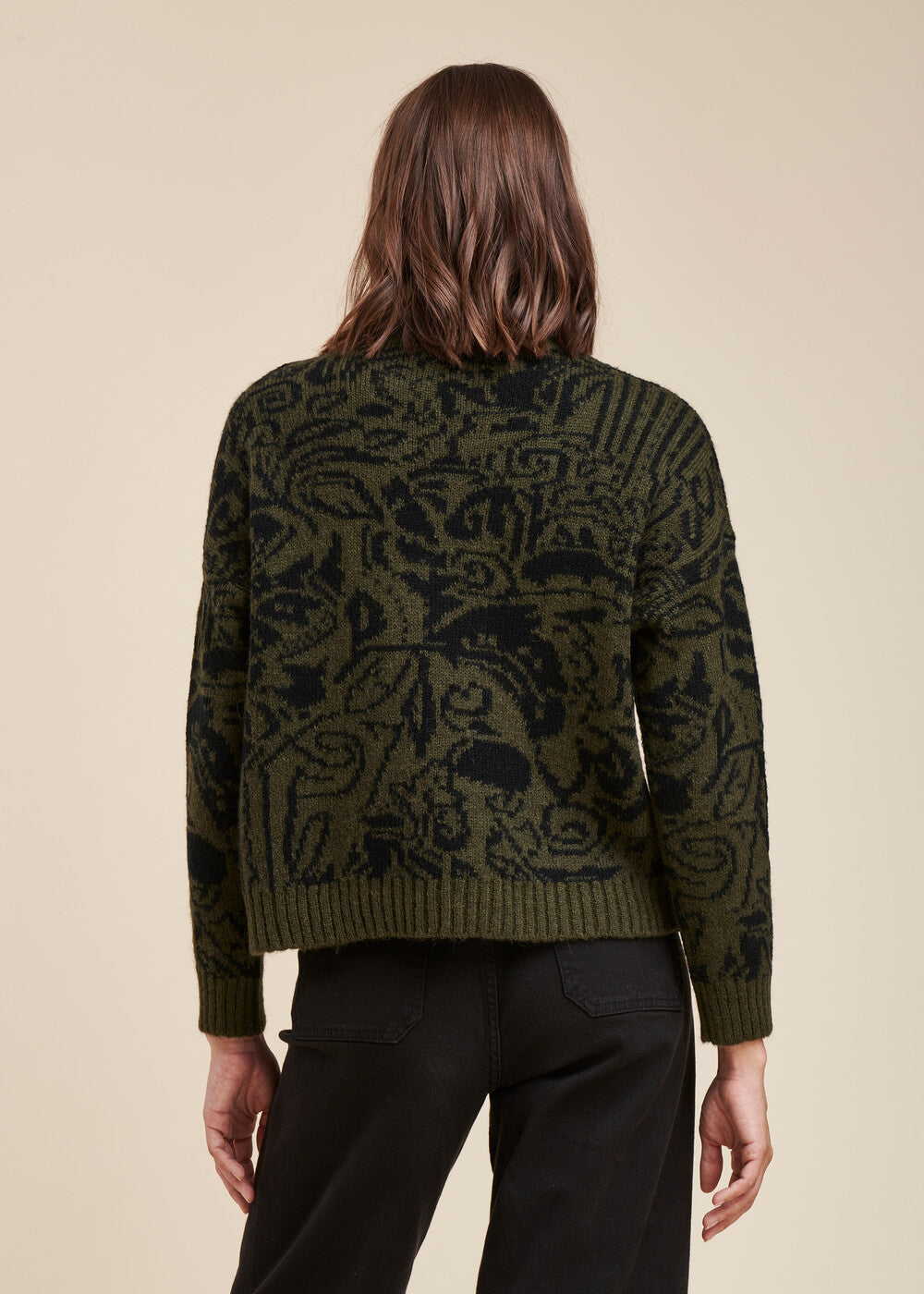 Geometric jacquard sweater