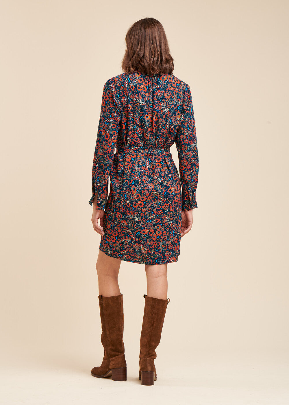 Ecovero korte losse jurk met bloemenprint van viscose