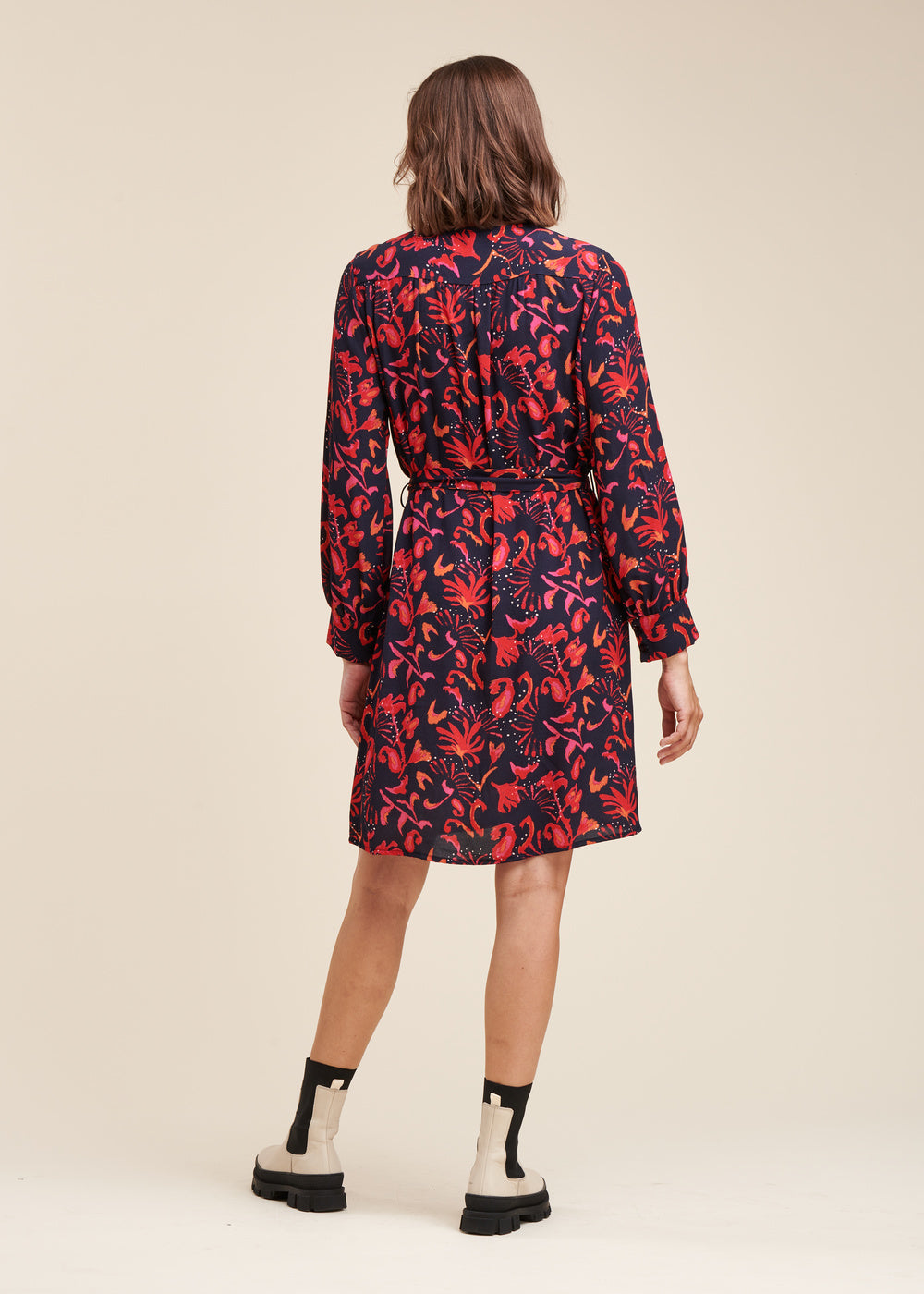 Korte jurk met bloemenprint