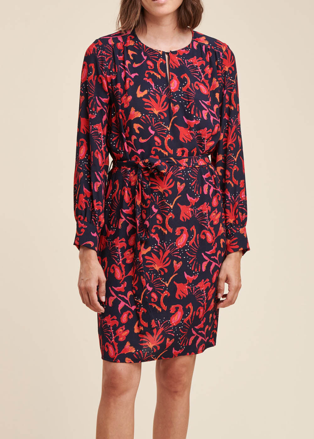 Korte jurk met bloemenprint