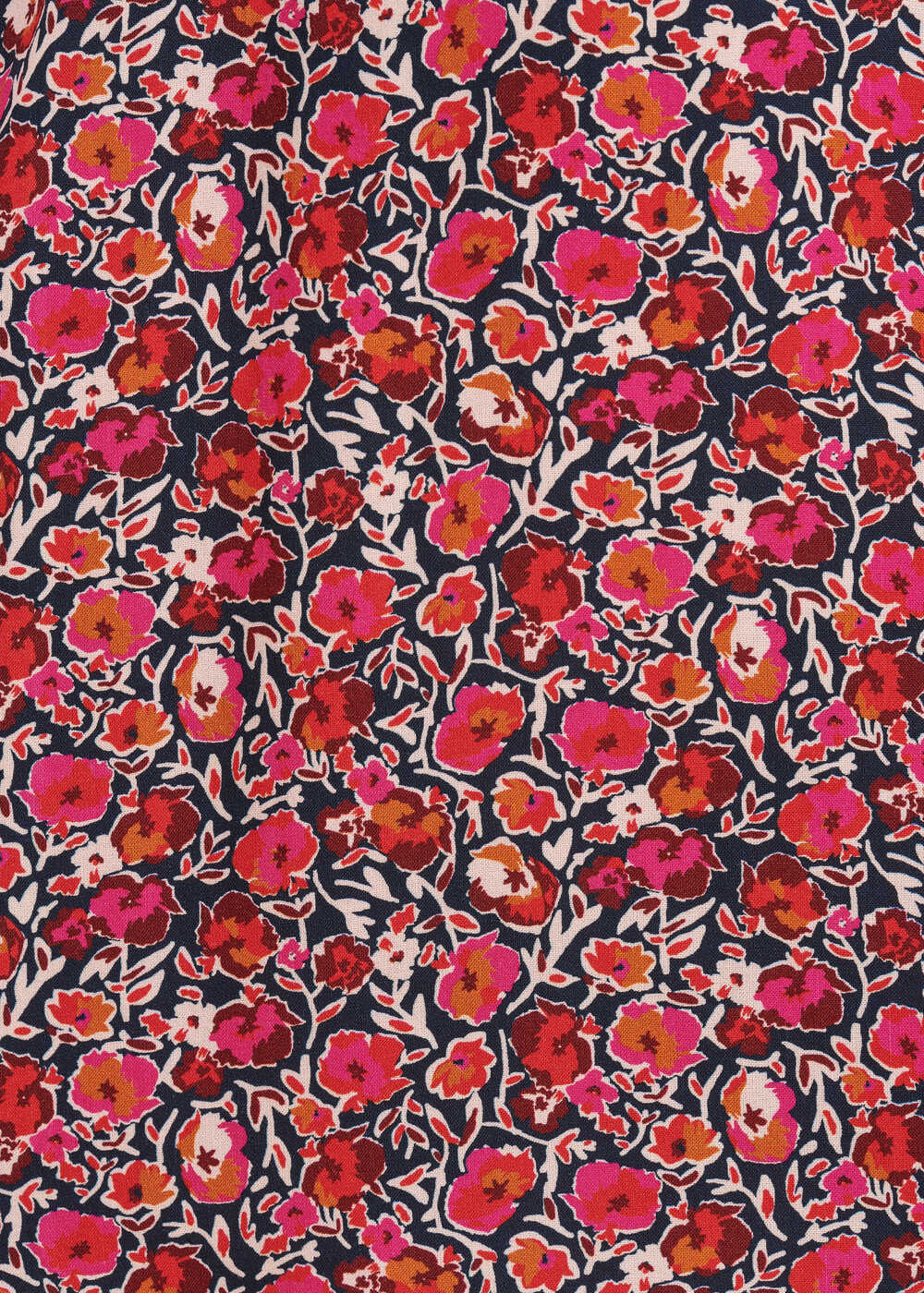 Ecovero short fitted viscose dress with floral print