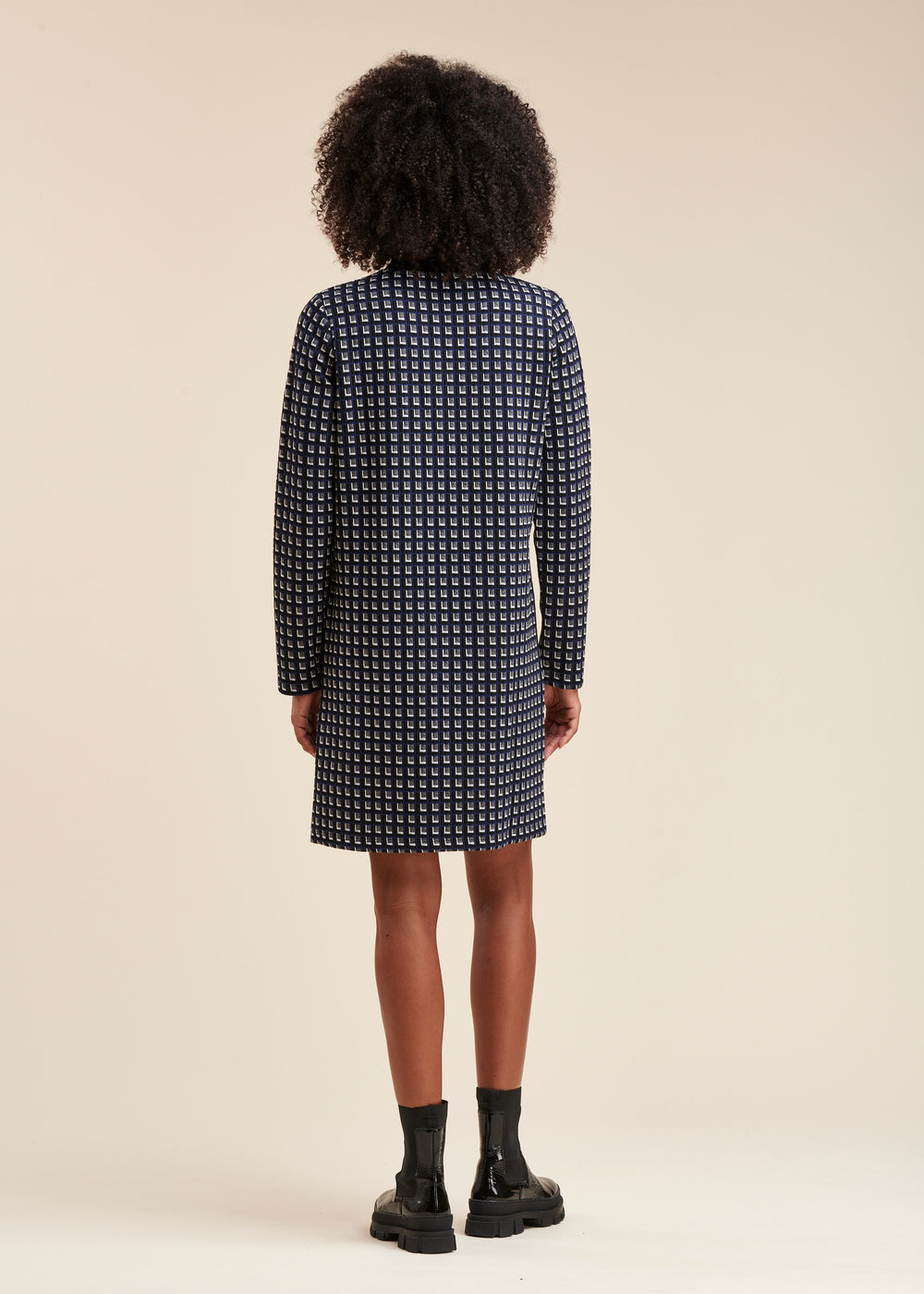 Jersey-Kleid mit geometrischem Muster