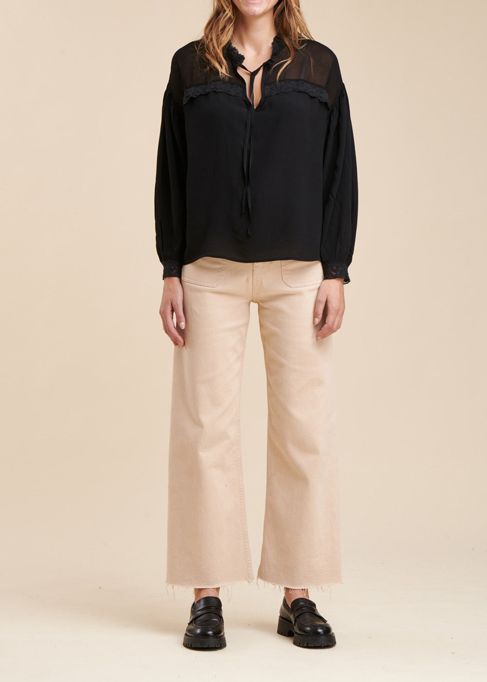 Oversize-Top aus Viskosekrepp