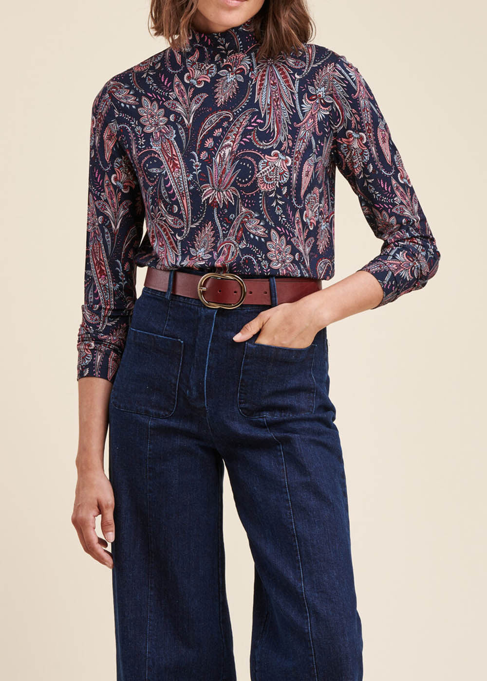 Tee-shirt en jersey à imprimé floral en viscose Ecovero