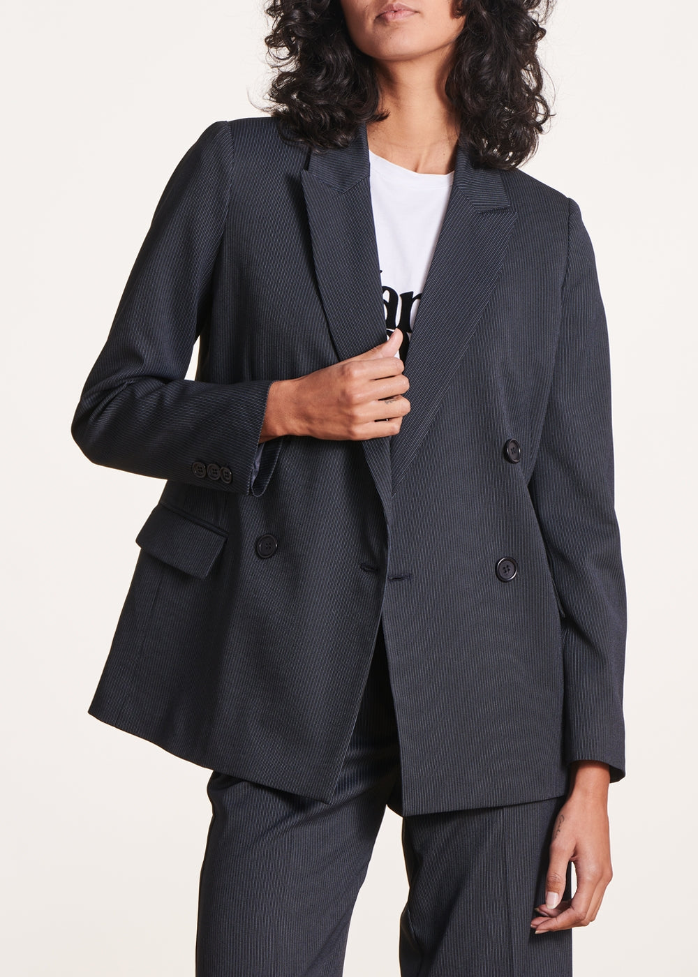 Blazer bleu marine double boutonnage