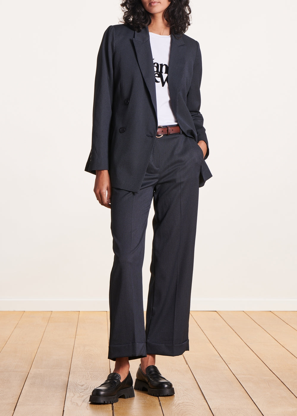 Blazer bleu marine double boutonnage