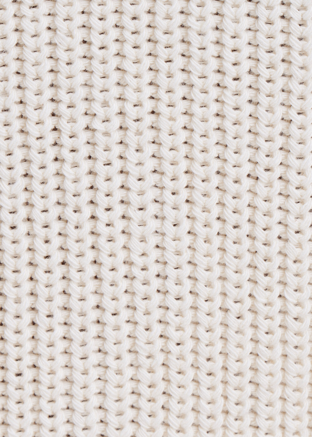 Ecru Strickjacke mit langen Ärmeln und V-Ausschnitt
