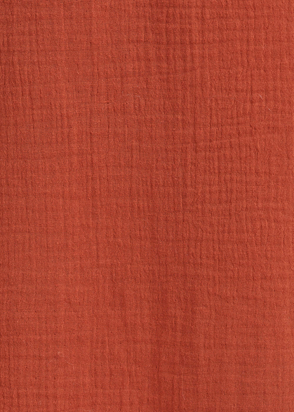 Orange buttoned cotton mid-length skirt