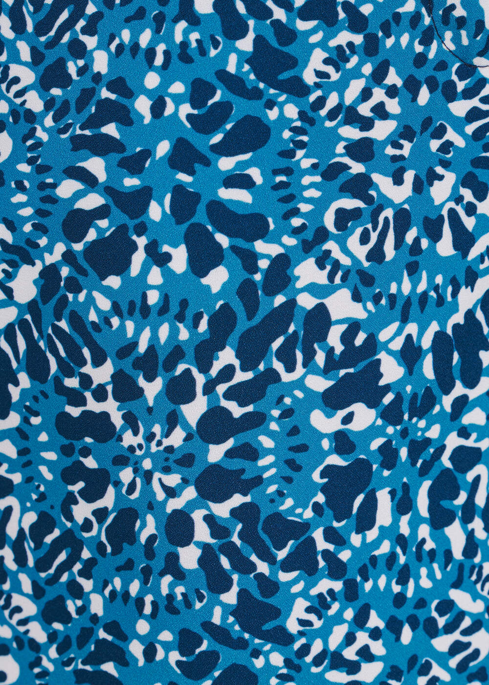Pantalón ancho azul talle alto estampado