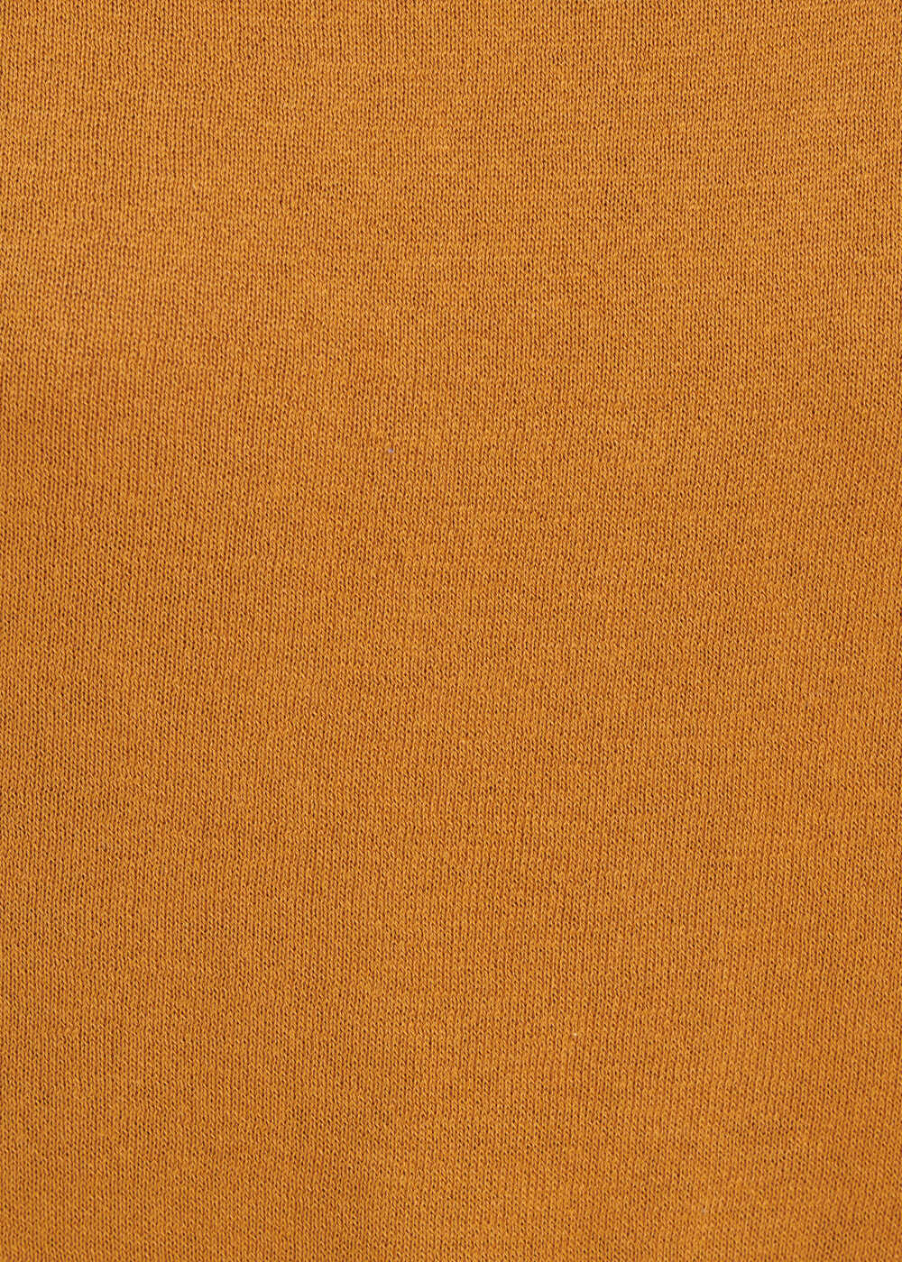 Mustard short-sleeved V-neck sweater
