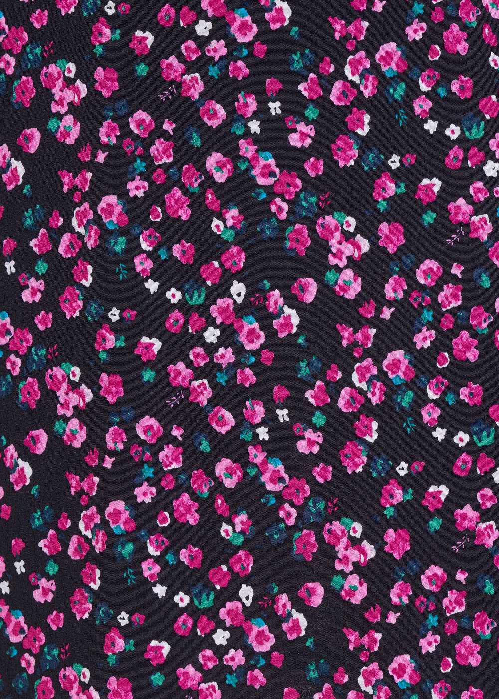 Short black fitted floral dress with short sleeves