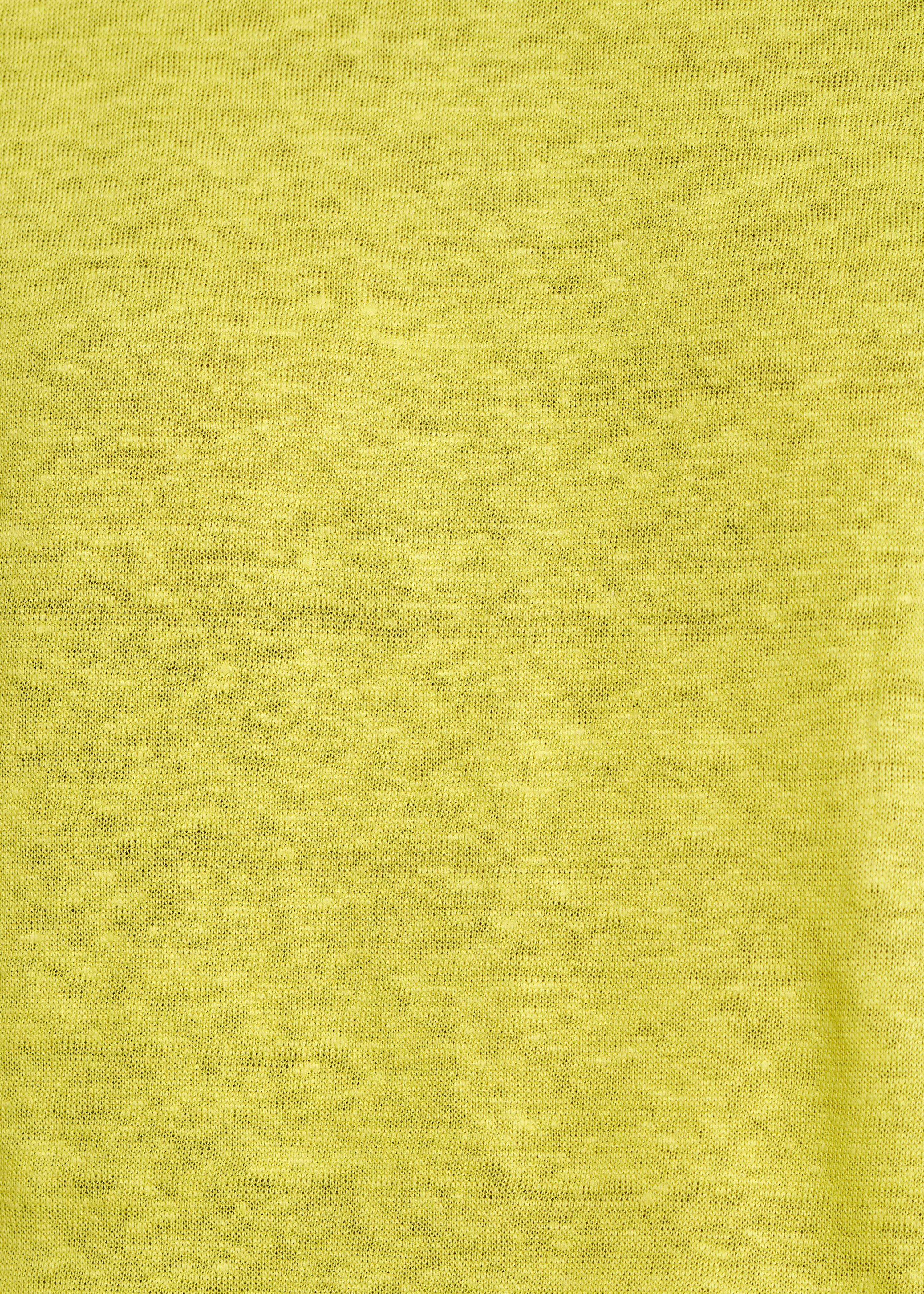 T-shirt droit en jersey lin vert anis