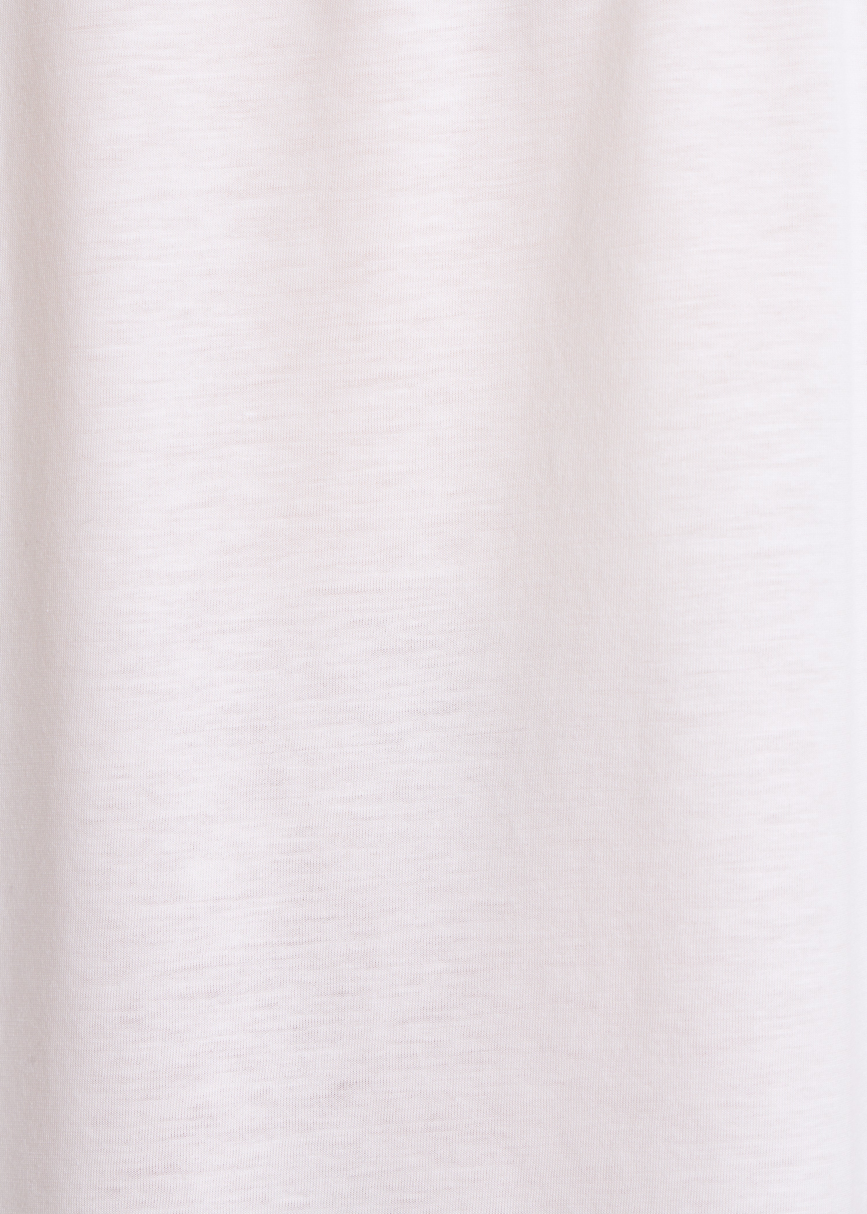 T-shirt van twee stoffen in ecru met korte mouwen