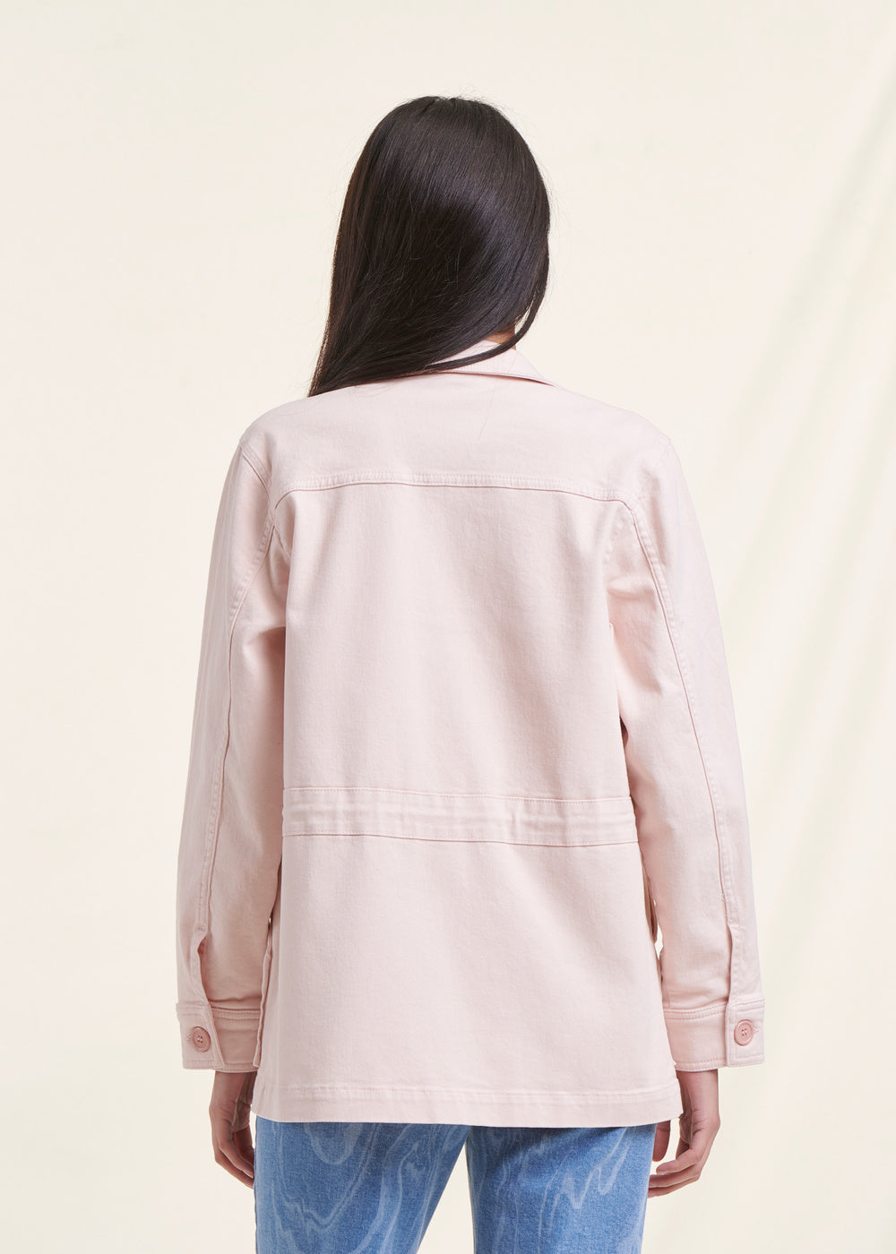 Rosa Kurzjacke aus biologischer Baumwolle