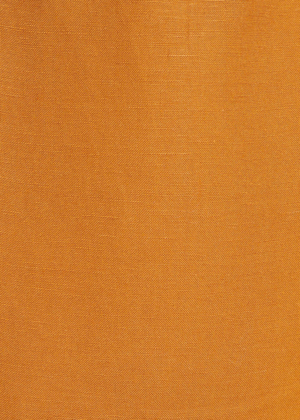 Senfgelbe Sahara-Jacke aus Leinen ohne Ärmel
