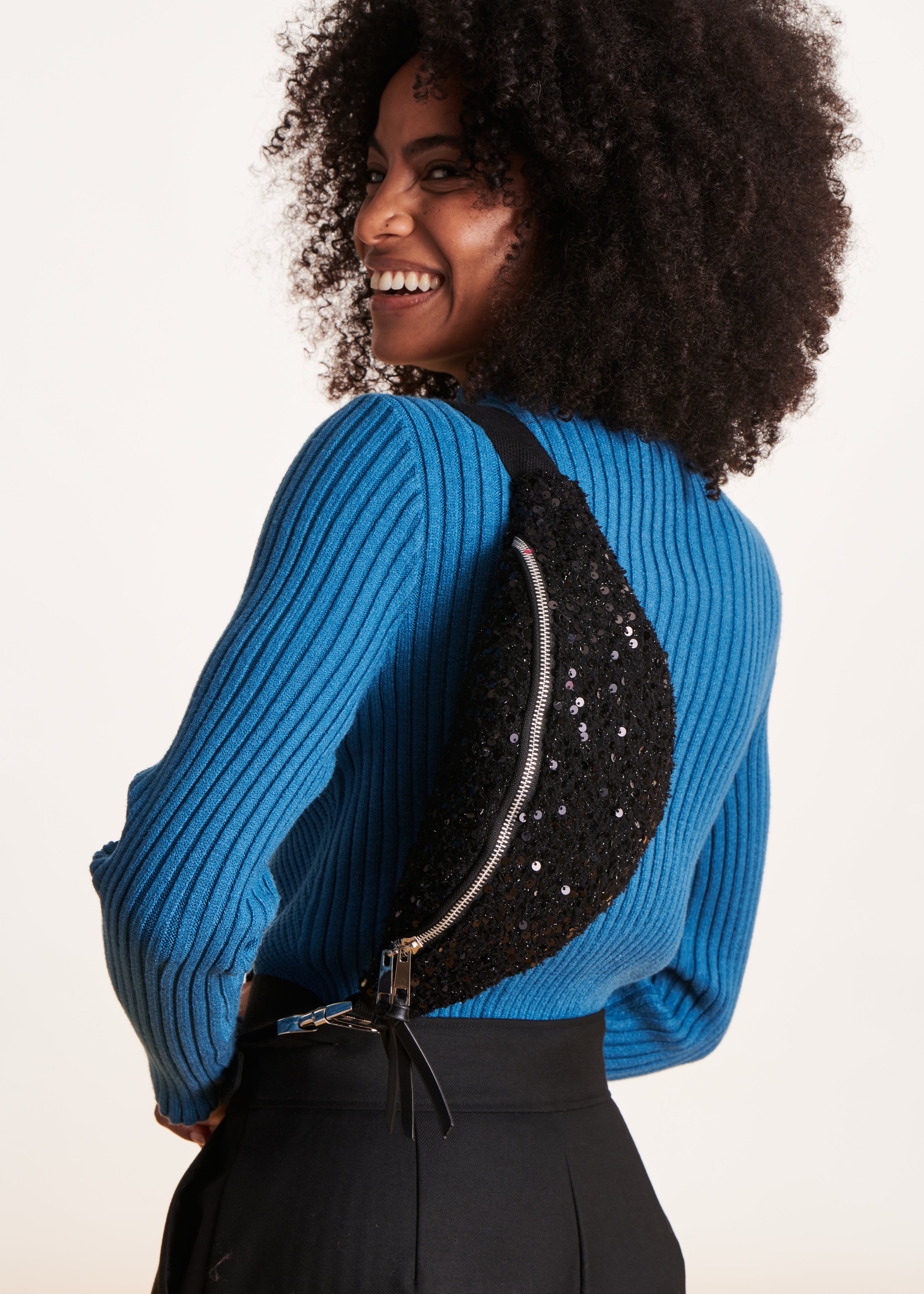black glitter fanny pack La Fée Maraboutée - Main Image