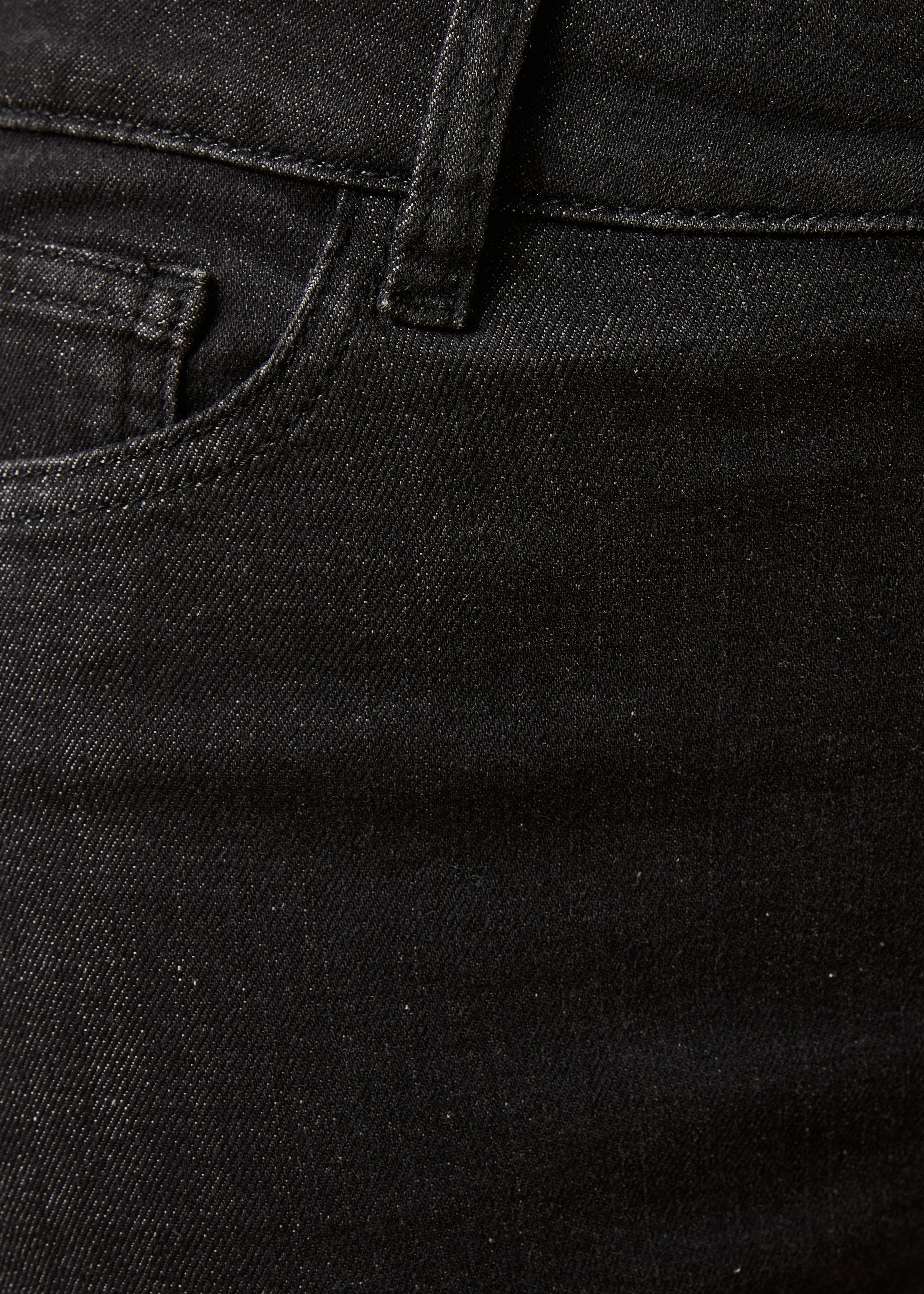 schwarz Cropped-Jeans aus Bio-Baumwolle