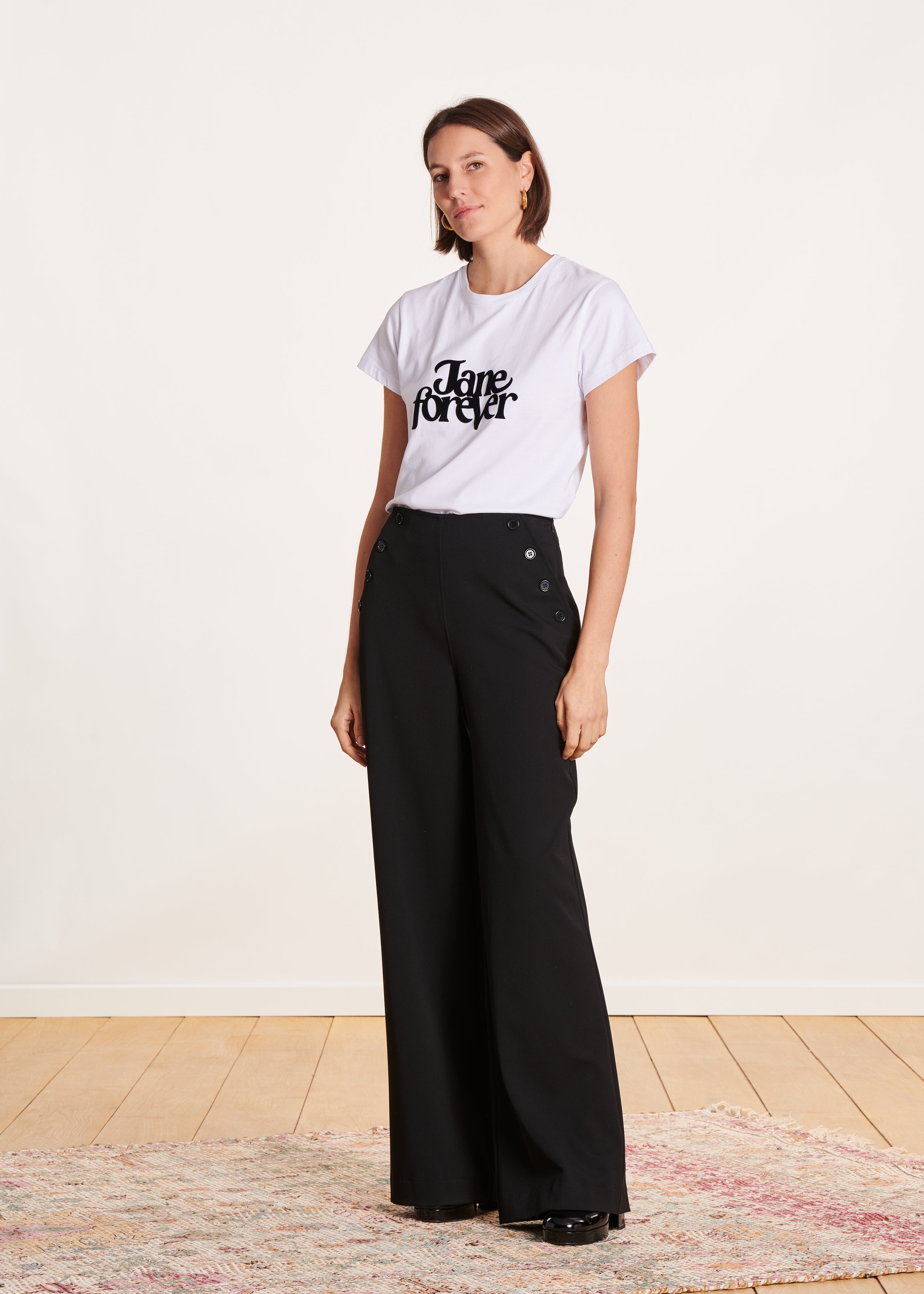 Pantalon noir à pont La Fée Maraboutée