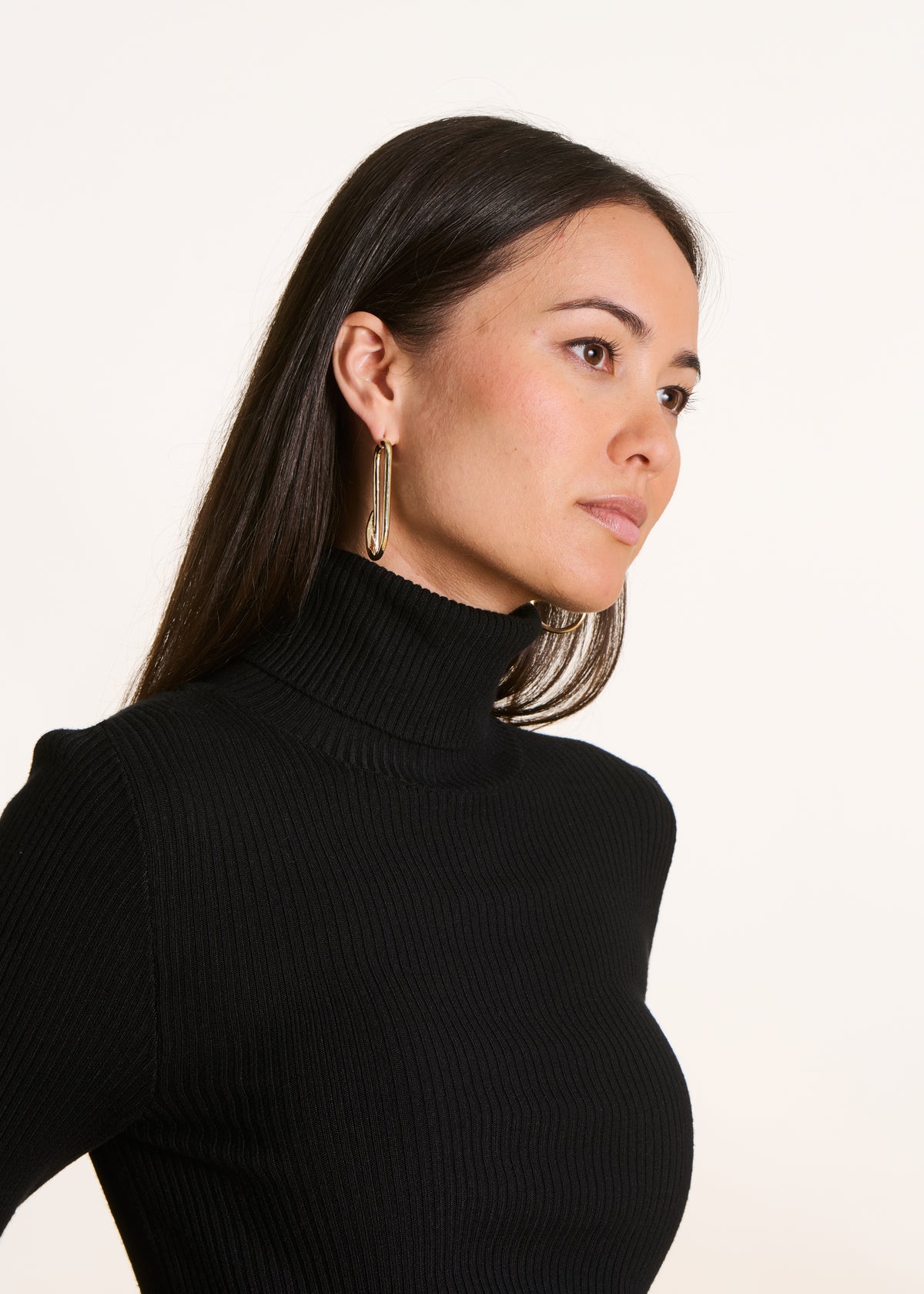 black turtleneck sock sweater