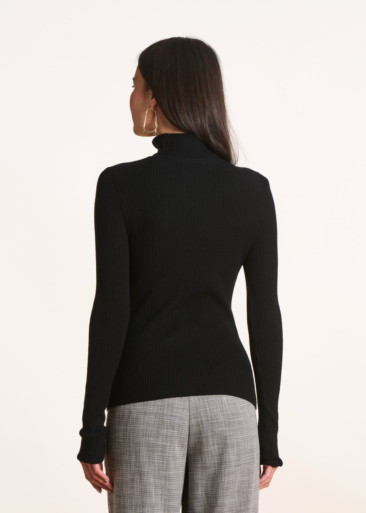 black turtleneck sock sweater