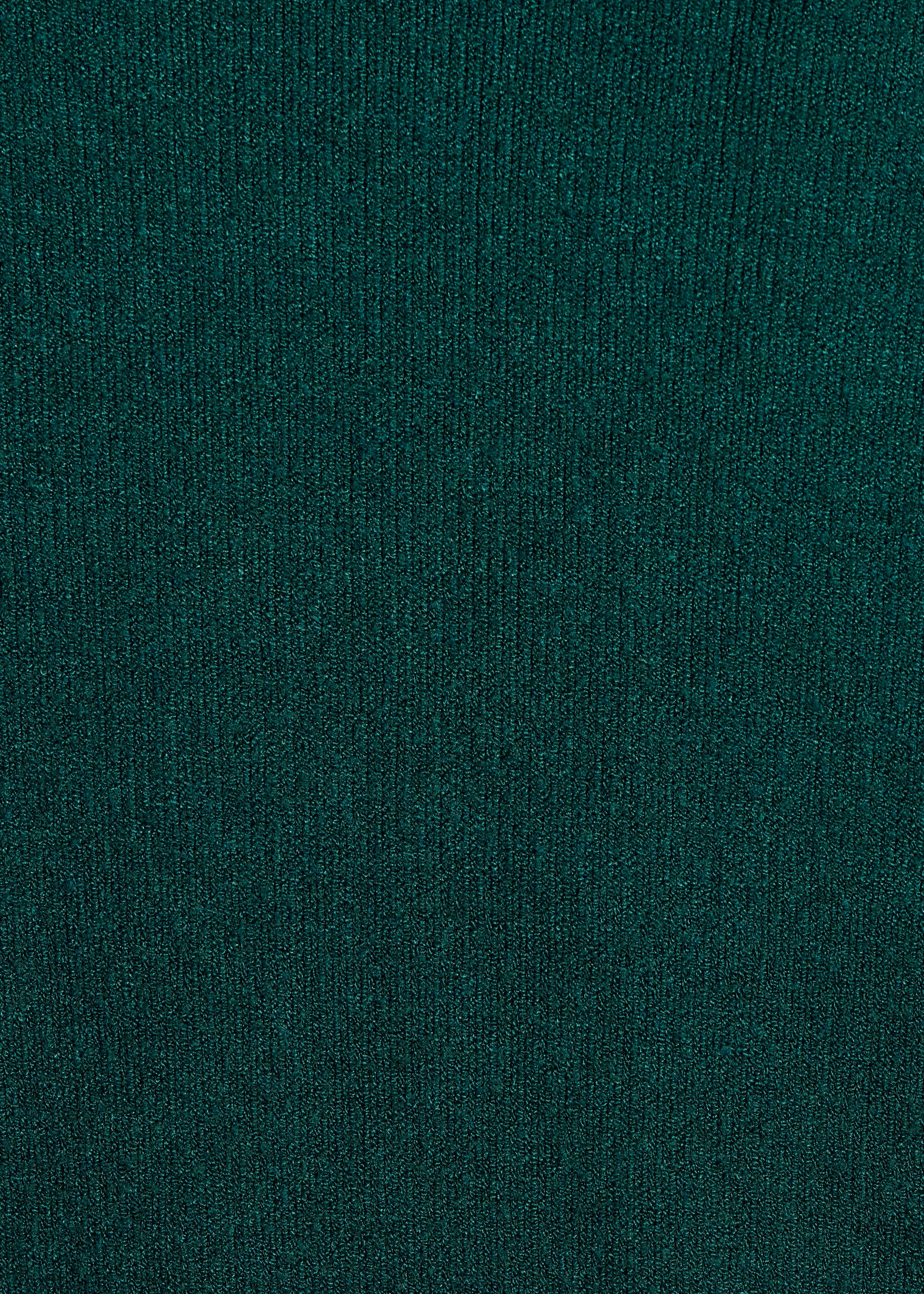 Maglia blu petrolio dritta con scollo a V